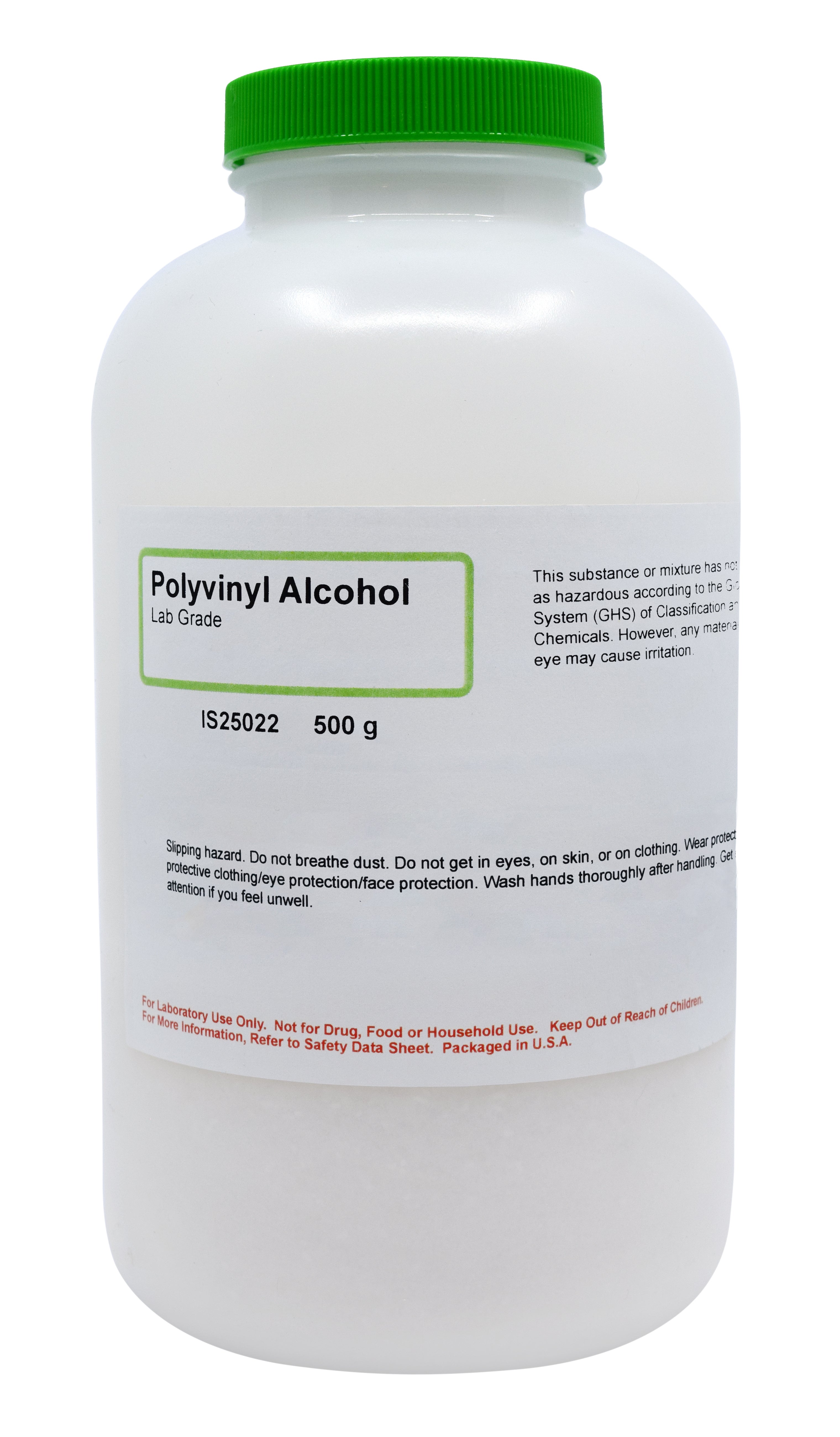 Laboratory Grade Polyvinyl Alcohol 87% Hydrolyzed, 500g