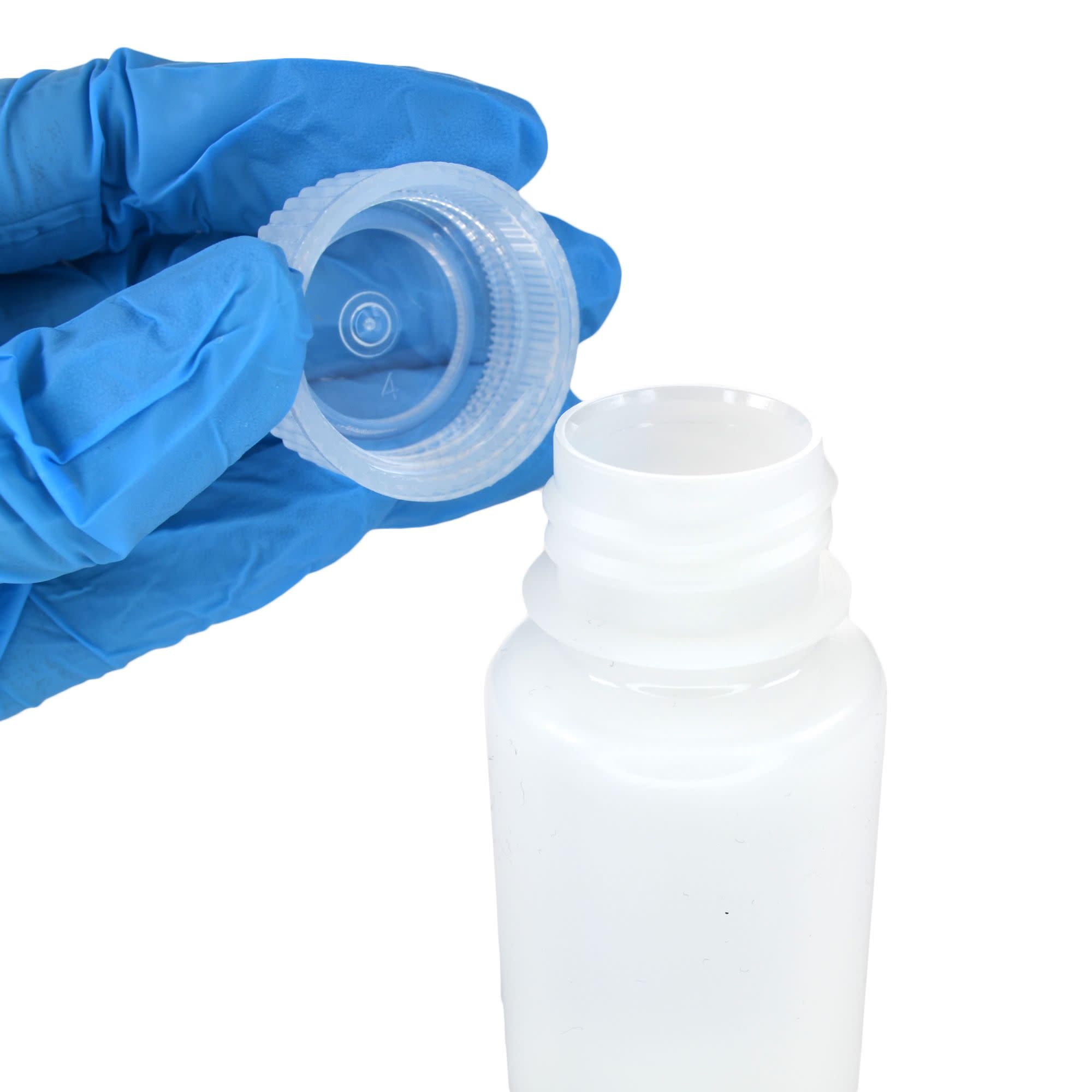 12-Pack Translucent Wide Mouth HDPE Reagent Bottles with PP Caps, 60mL, -100 to 120°C