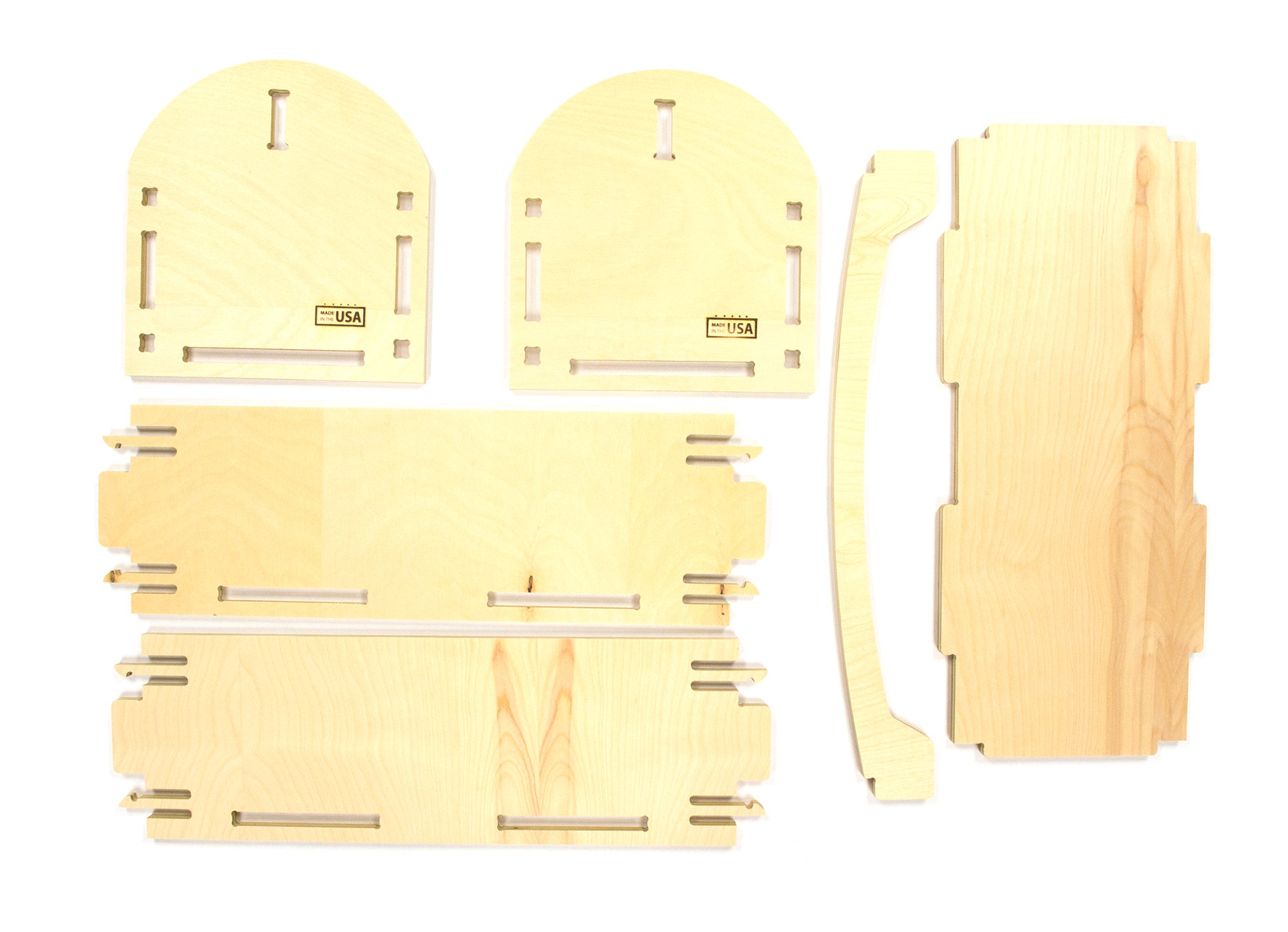 Classic American Unfinished Wooden Toolbox, 22.25 x 10 x 10.5 inch