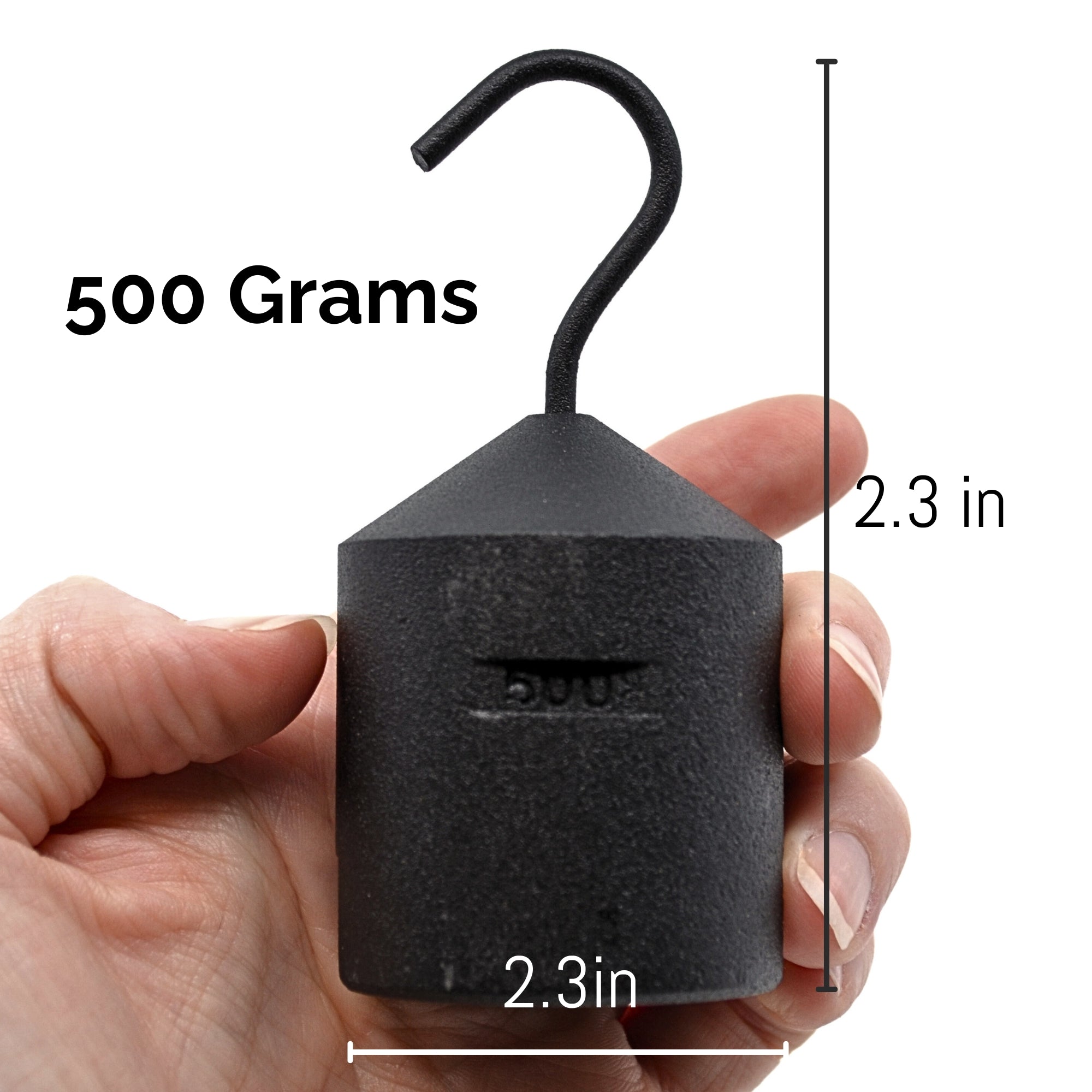 500g Iron Cylindrical Hooked Weight