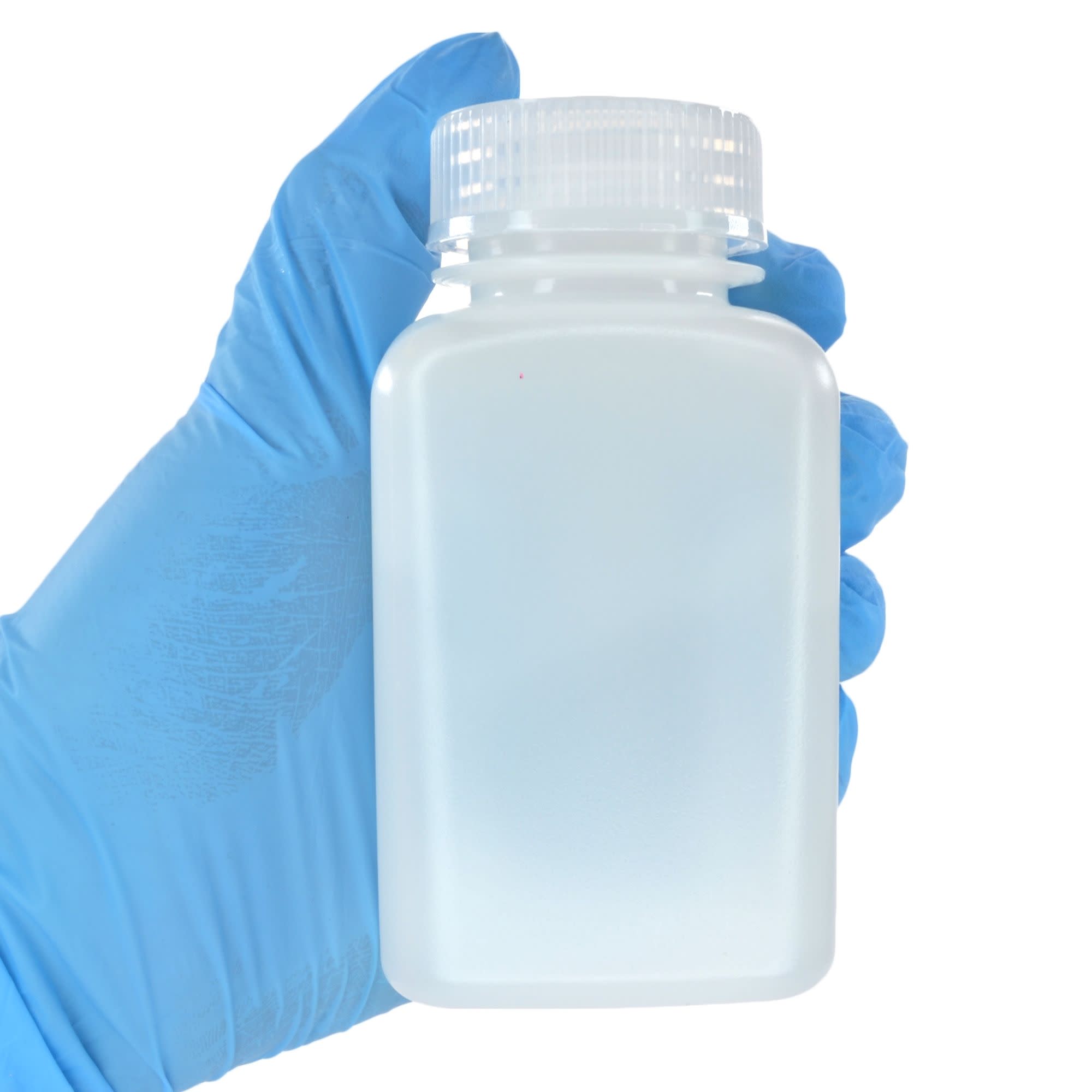 12-Pack Translucent Wide Mouth Square HDPE Reagent Bottles with PP Caps, 175mL, -100 to 120°C
