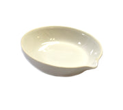 Flat Form Porcelain Evaporating Dish with Spout