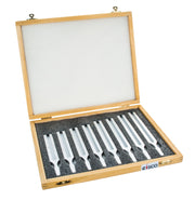 8-Piece Aluminum Scientific Tuning Fork Set with Wooden Case