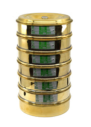 Brass Frame Test Sieve Set, 6-Piece, 8", ASTM Compliant