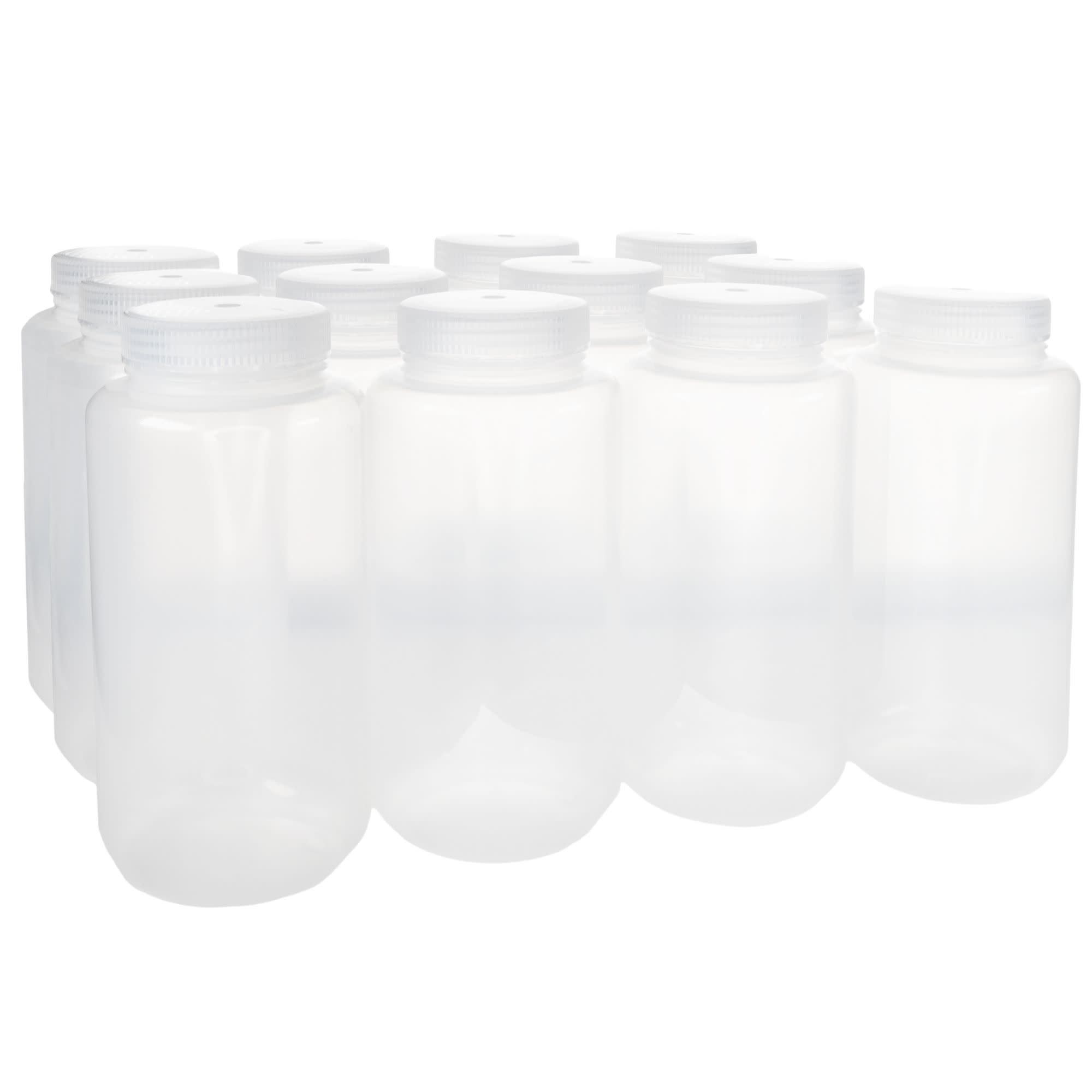 Wide Mouth Polypropylene Reagent Bottle, Autoclavable Non-Sterile, 12-Pack
