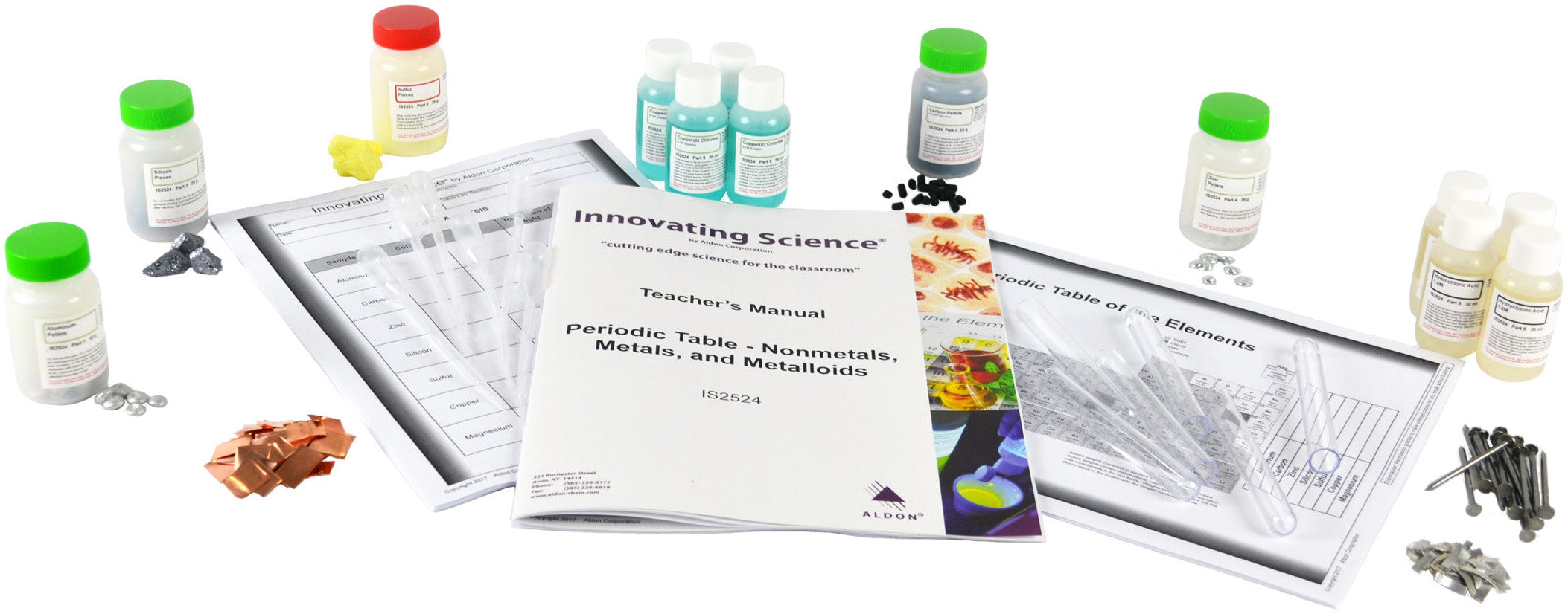 Periodic Table Nonmetals, Metals and Metalloids Lab Kit