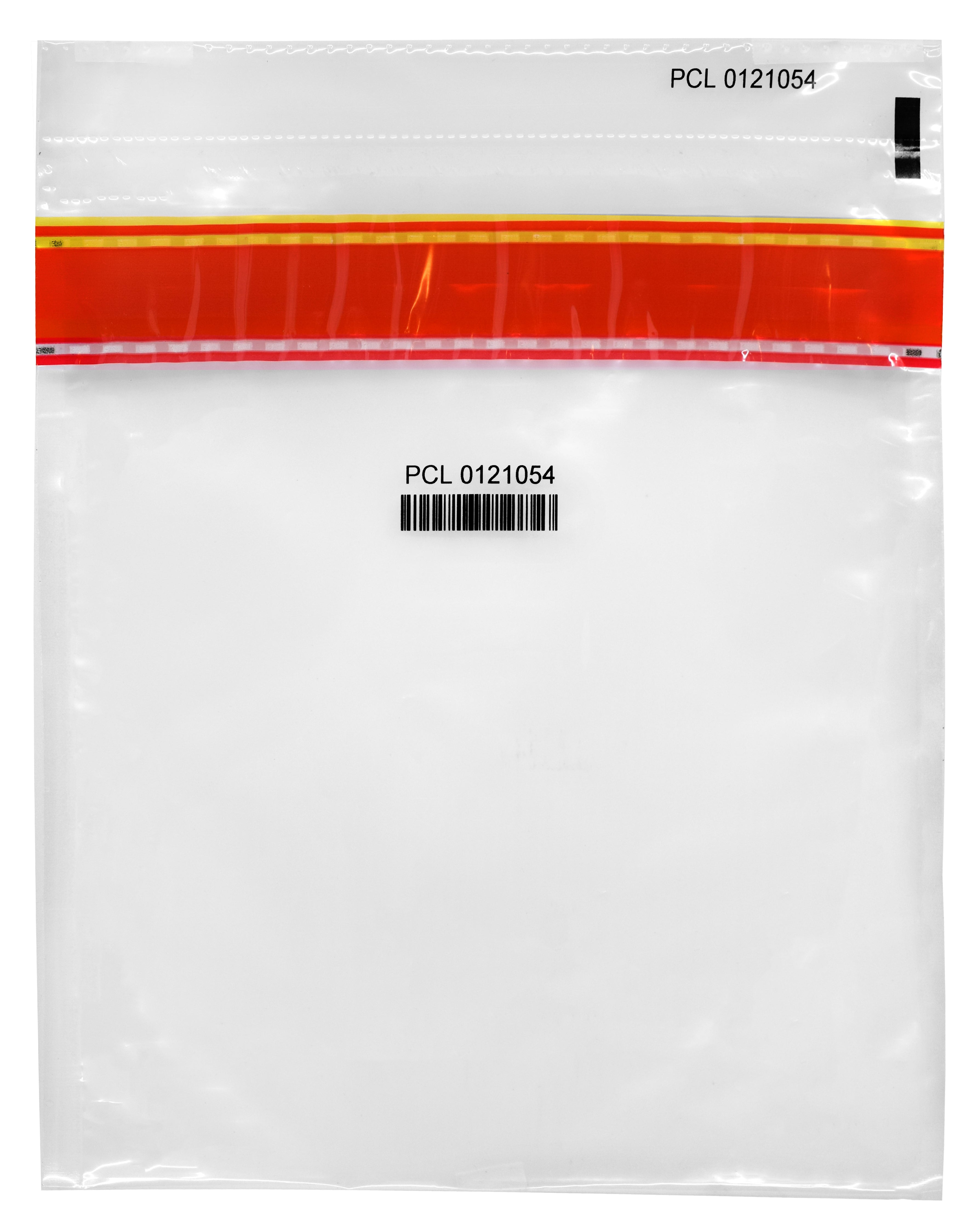 Tamper-Evident Security Bag with Barcode, 9"x12", 100-Pack