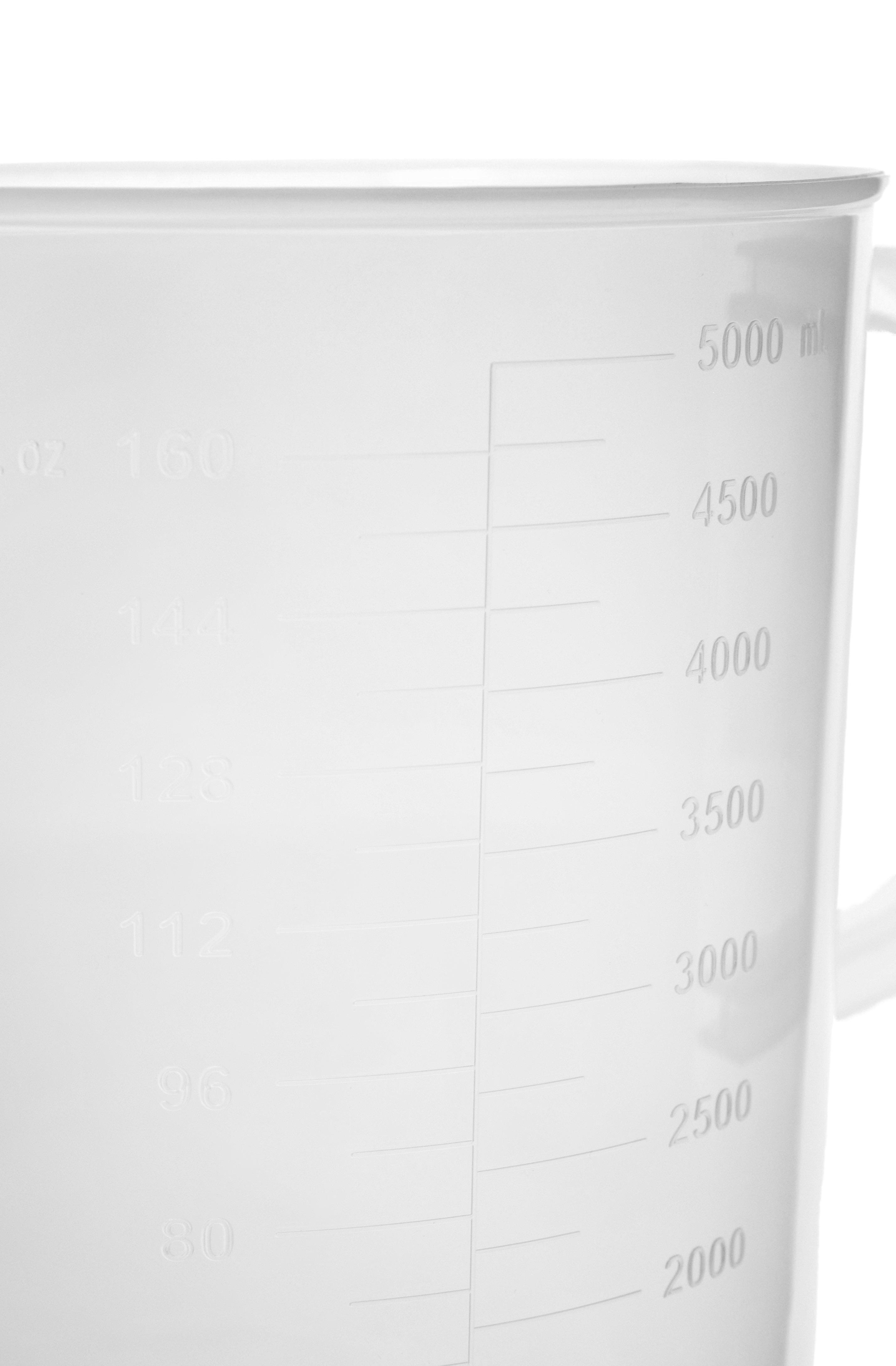 Short Form Polypropylene Measuring Pitcher, 5000mL, Euro Design