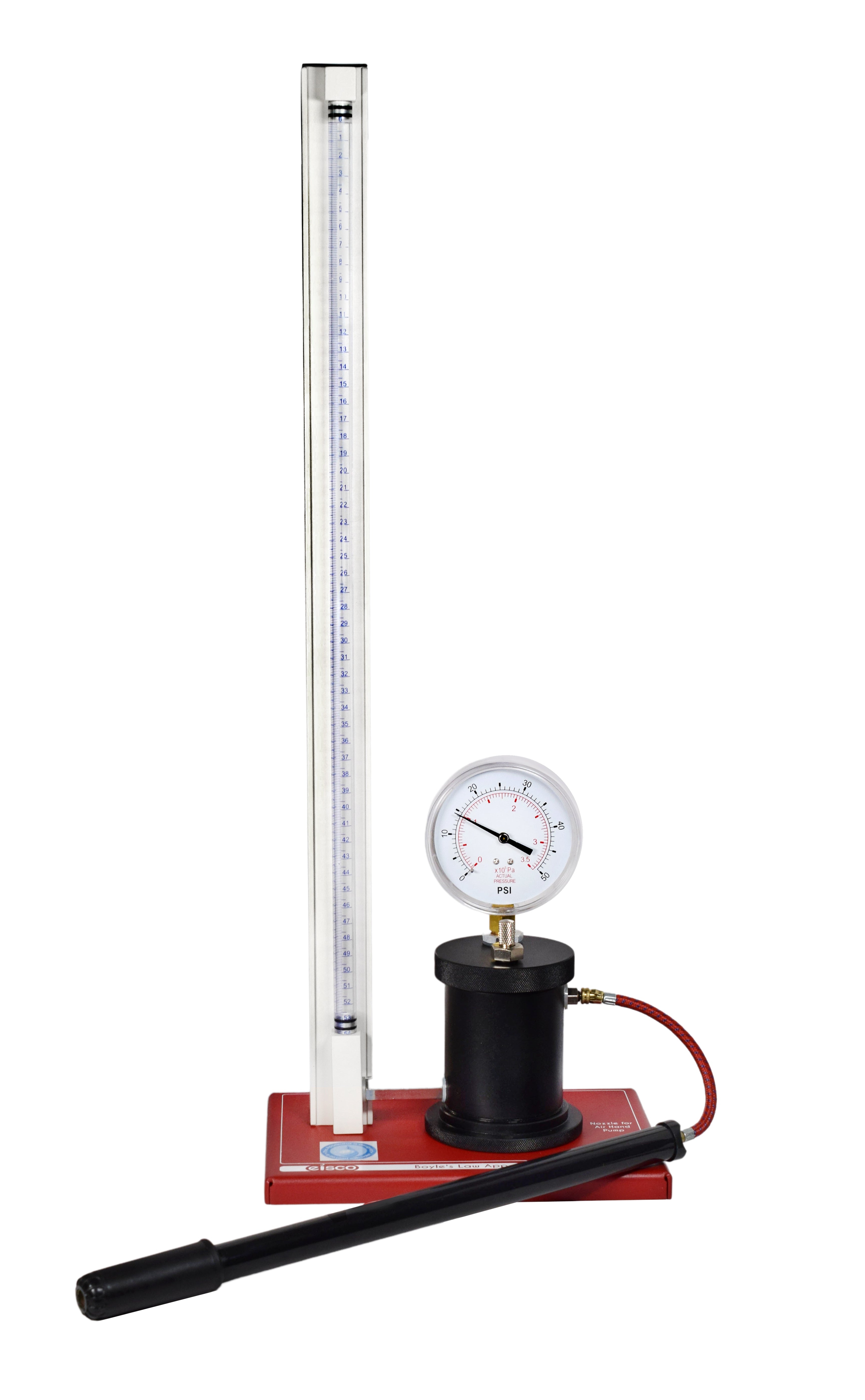 Premium Boyle's Law Apparatus with Pressure Gauge and Hand Pump