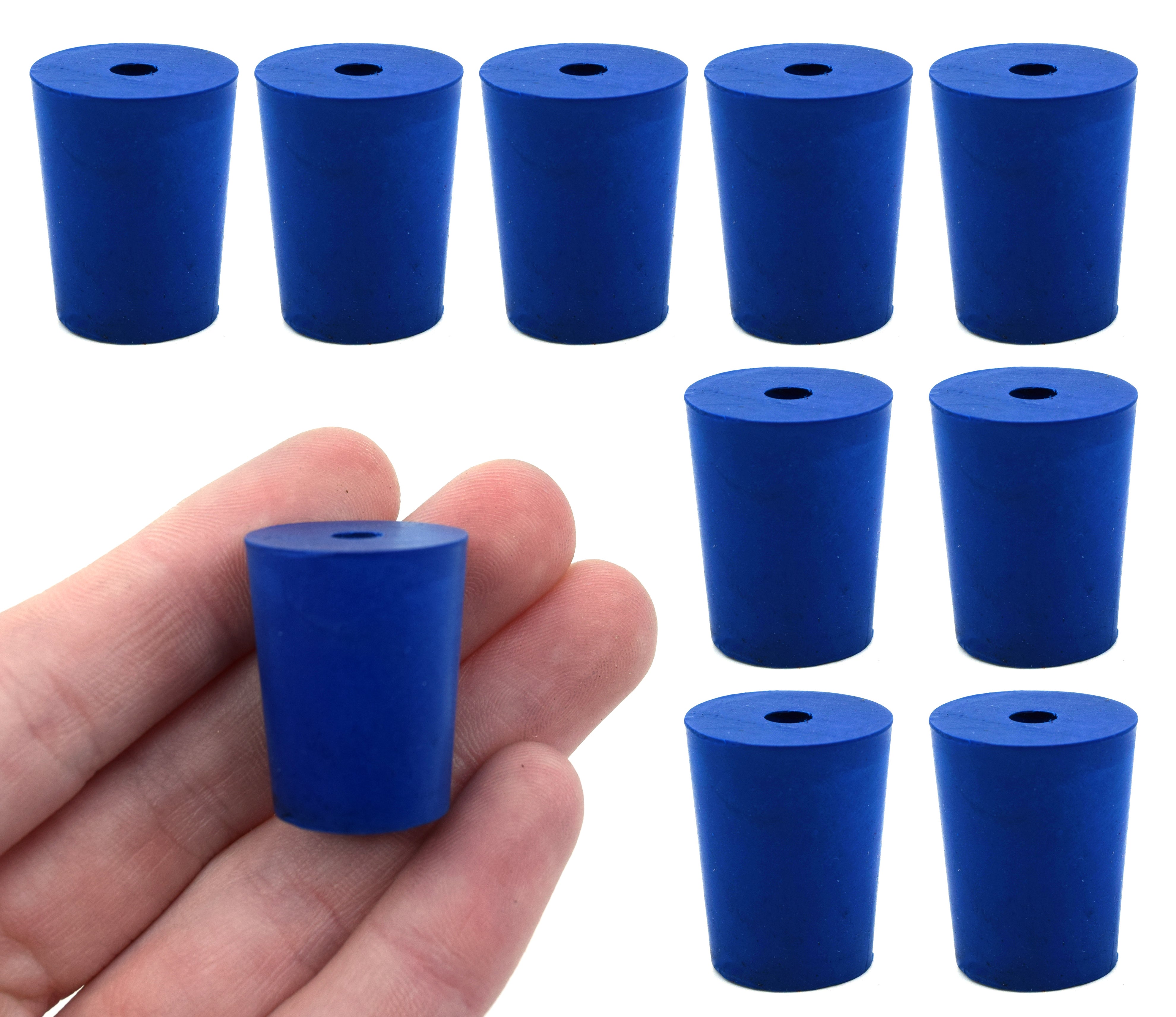 Neoprene Stopper with 1 Hole, 10-Pack