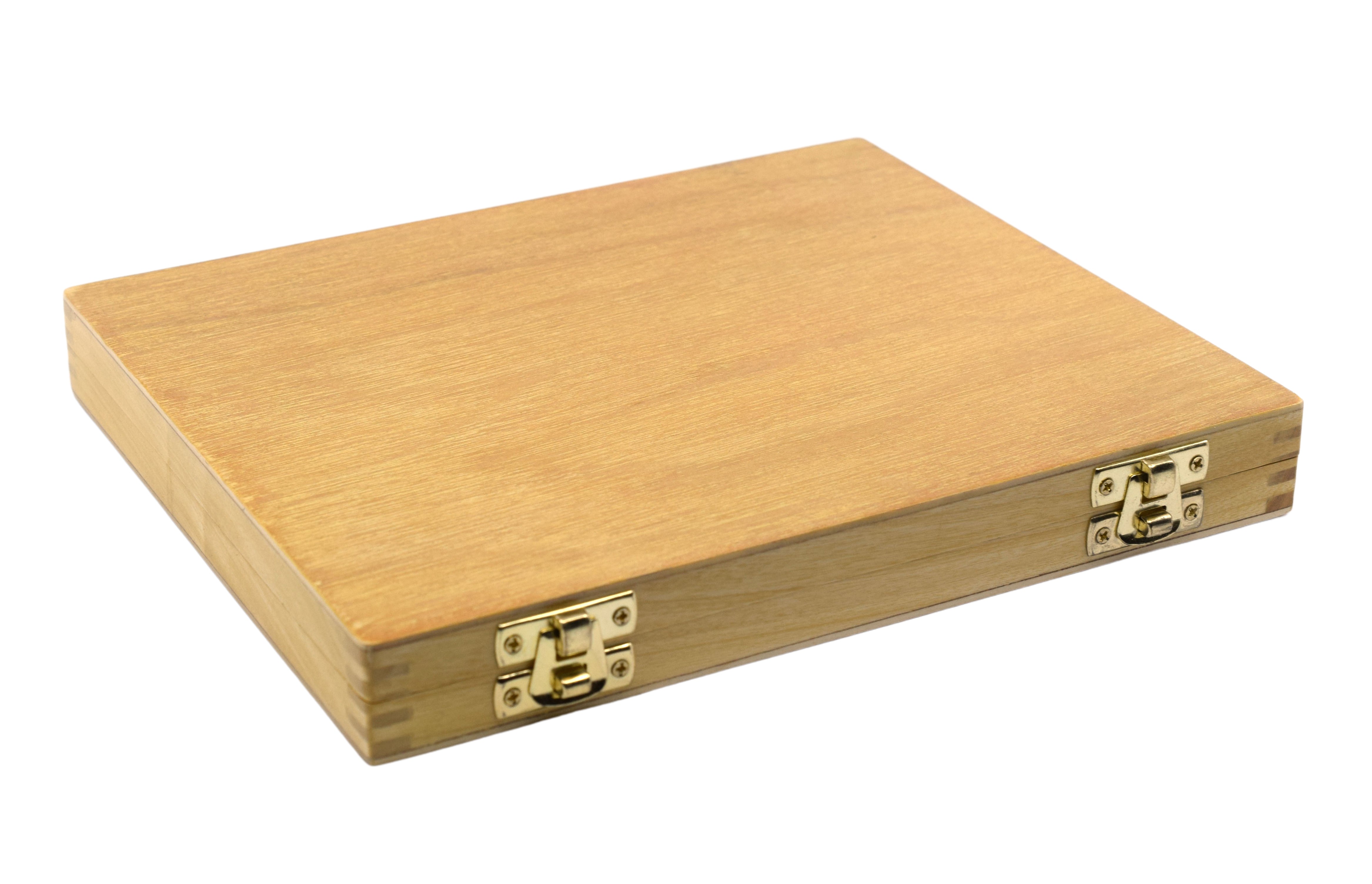 6-Piece Acrylic Prism and Lens Set with Wooden Storage