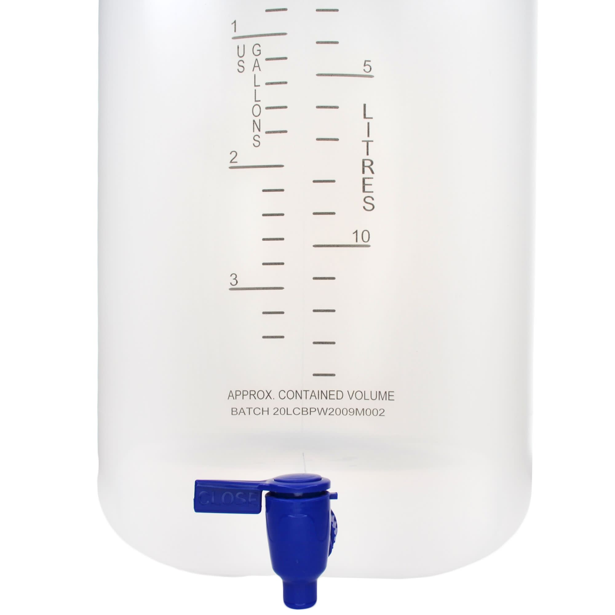 Autoclavable Polypropylene Carboy with Silicone-Lined Cap and Spigot, 20L, 0-135°C