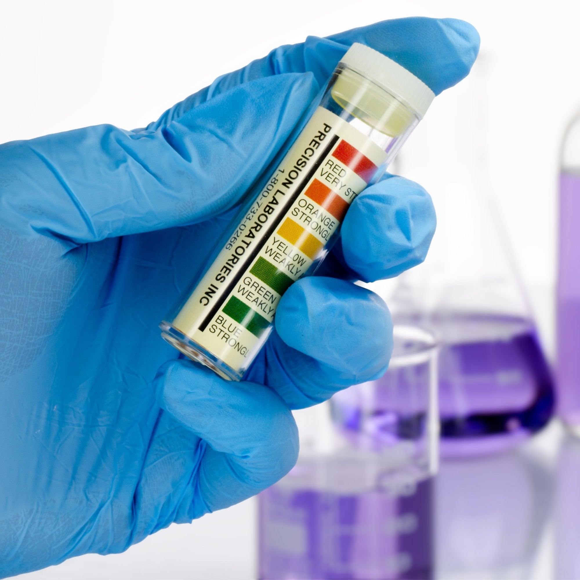 pH Test Strips 2-10 with Color Chart, 100-Vial