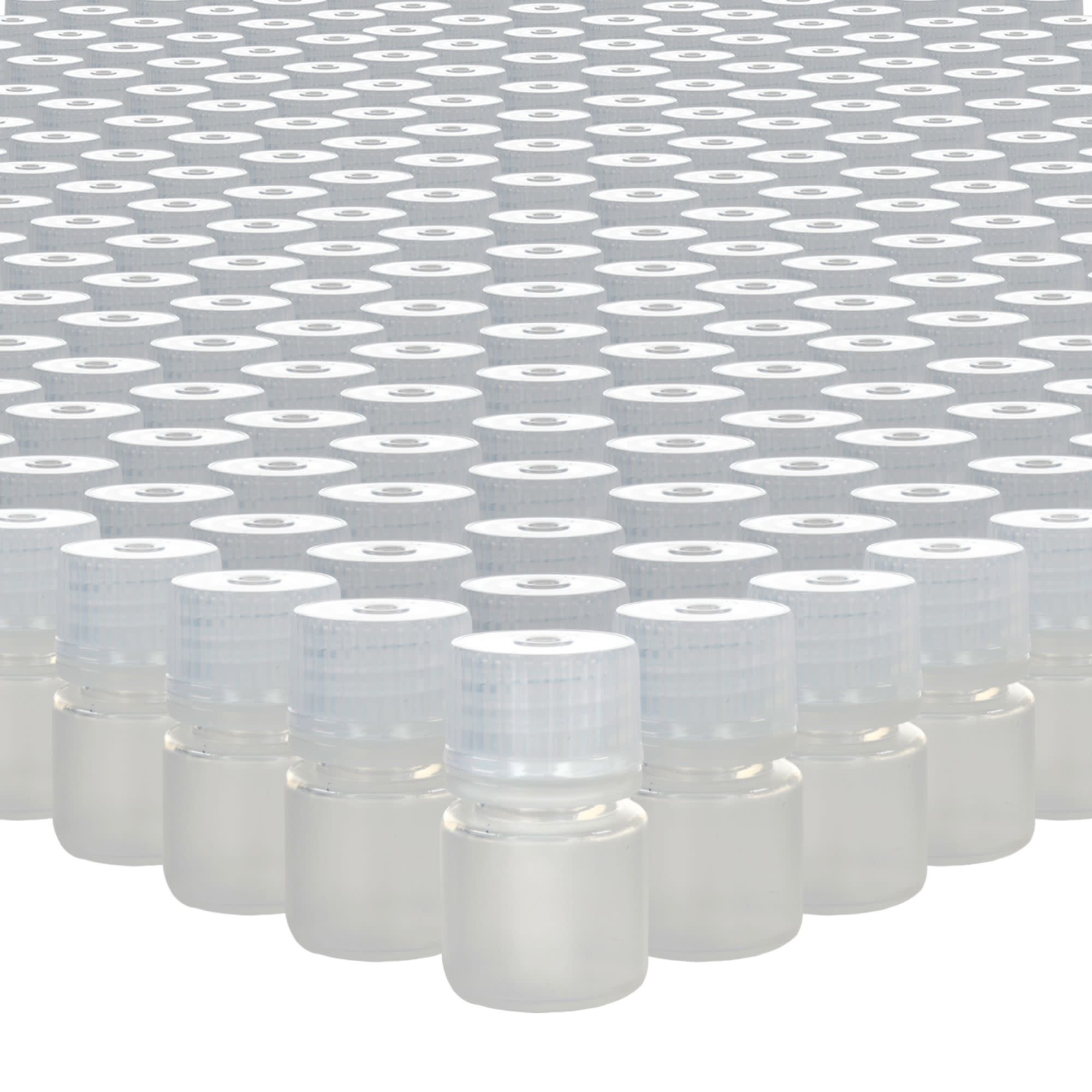 2000-Bulk Pack Autoclavable Narrow Mouth Polypropylene Reagent Bottles, 8mL, 0-135°C