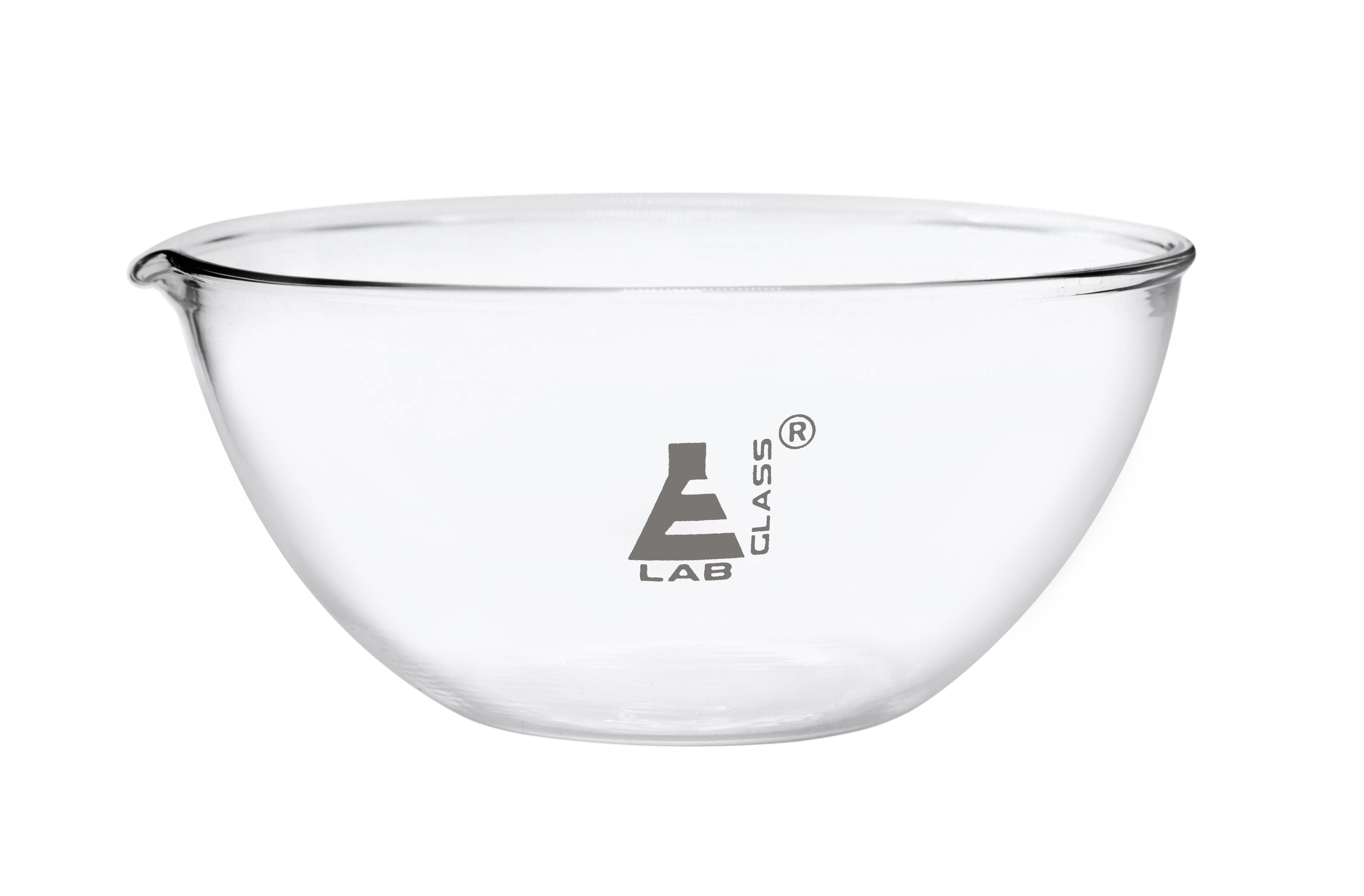 Flat Bottom Borosilicate Glass Evaporating Dish with Spout