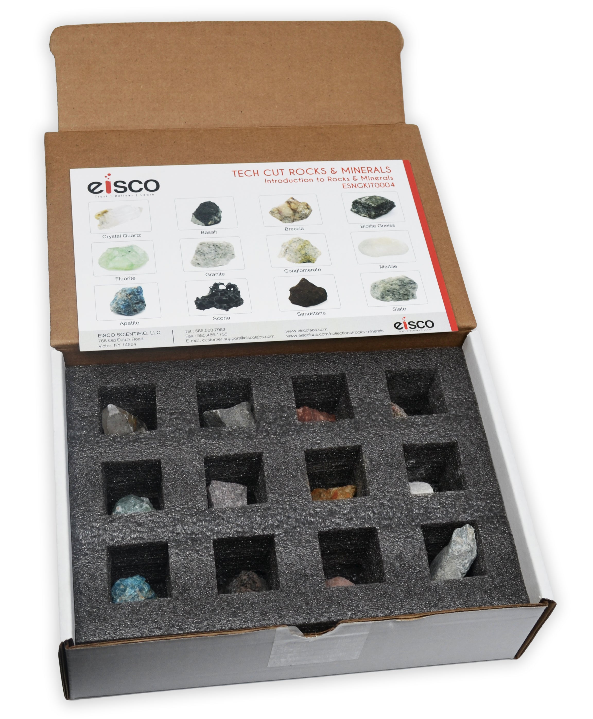 Rock and Mineral Specimen Kit, 12-Piece
