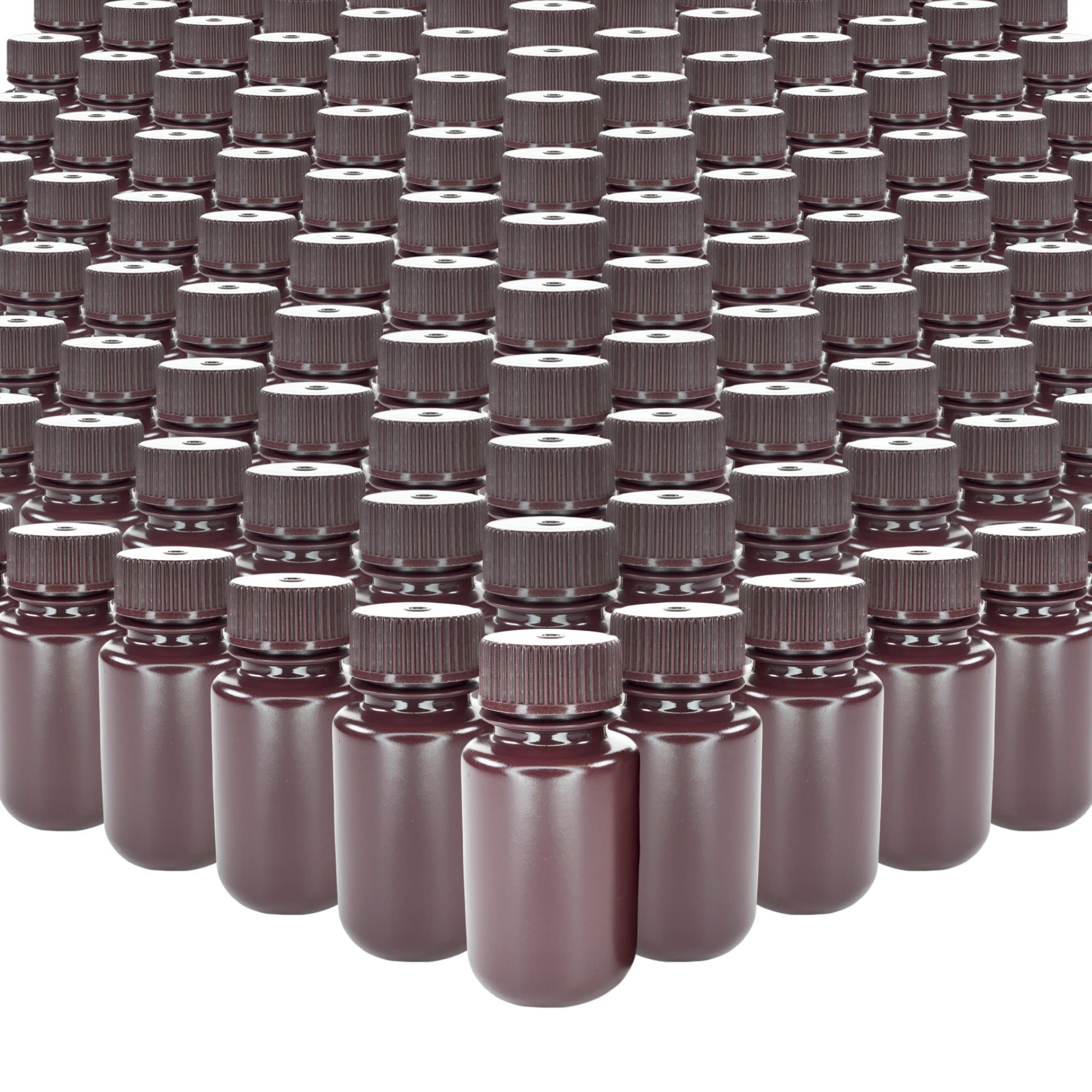 Wide Mouth Amber HDPE Reagent Bottle, Non-Sterile, 1000-Pack