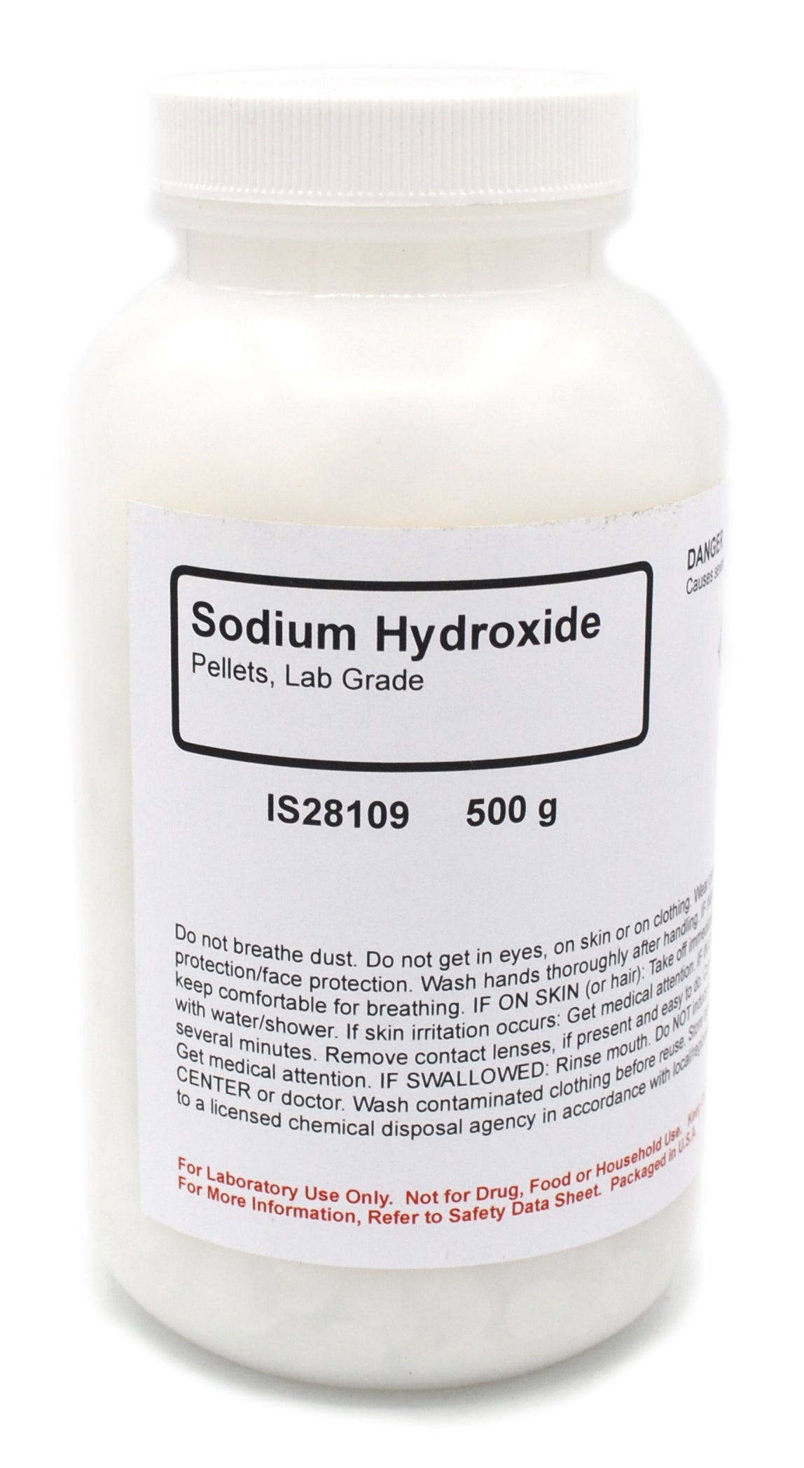 Sodium Hydroxide Pellets, 500g, Laboratory Grade