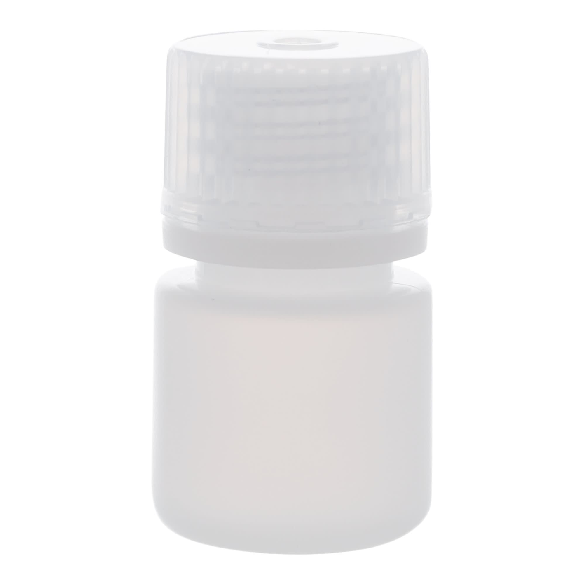 12-Pack Translucent Narrow Mouth HDPE Reagent Bottles with PP Caps, 8mL, -100 to 120°C