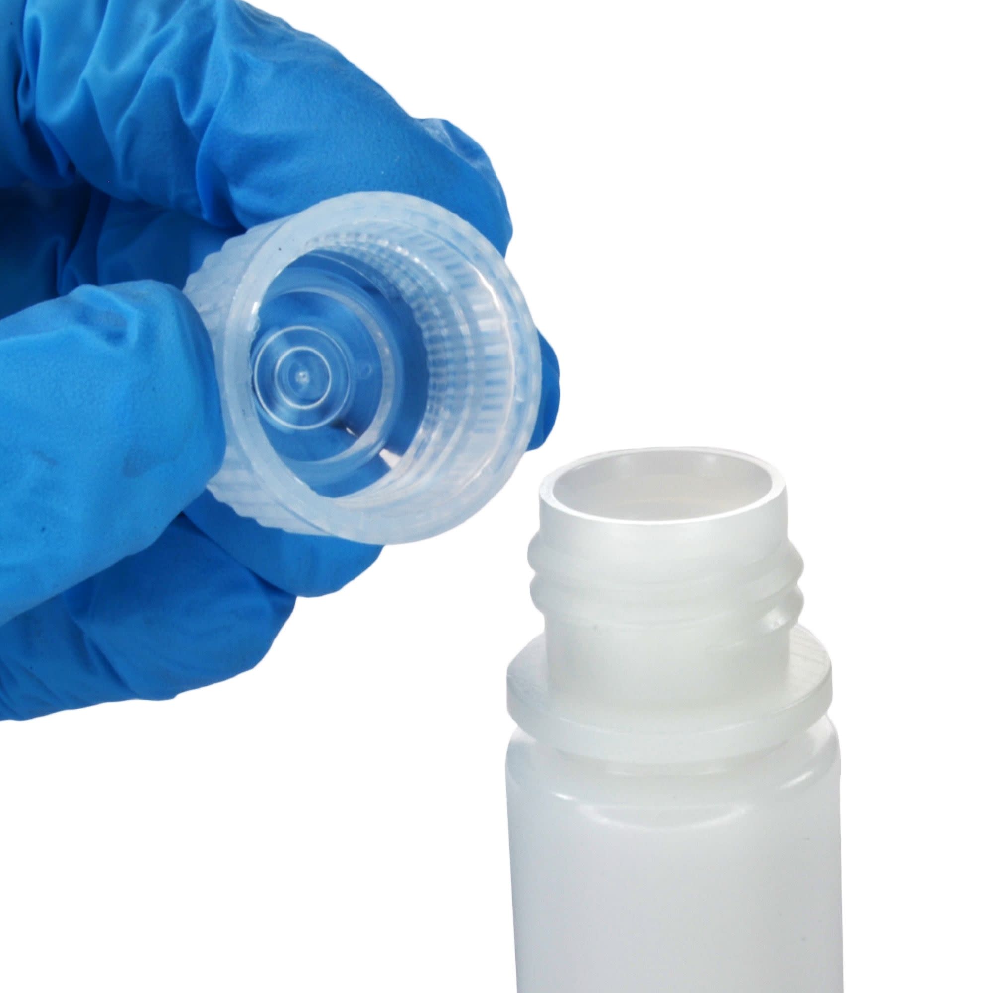 2000-Bulk Pack Translucent Narrow Mouth HDPE Reagent Bottles with PP Caps, 15mL, -100 to 120°C