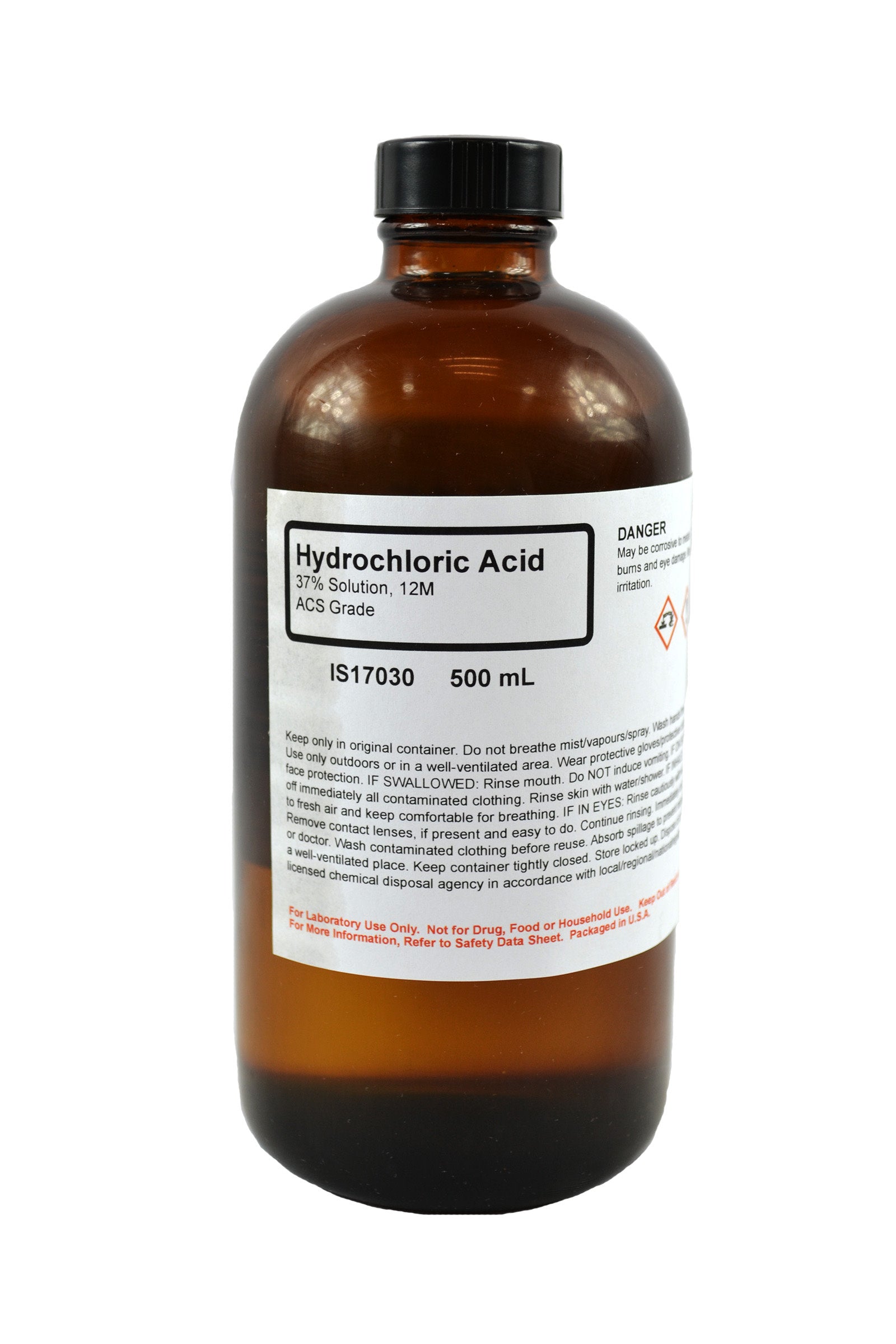 ACS Grade Hydrochloric Acid, 500mL