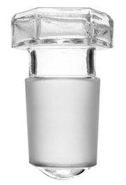 Hexagonal Hollow Stopper with Round End, 29/32, Borosilicate Glass