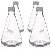 Sterile Flat Bottom PETG Erlenmeyer Flask, 4-Pack