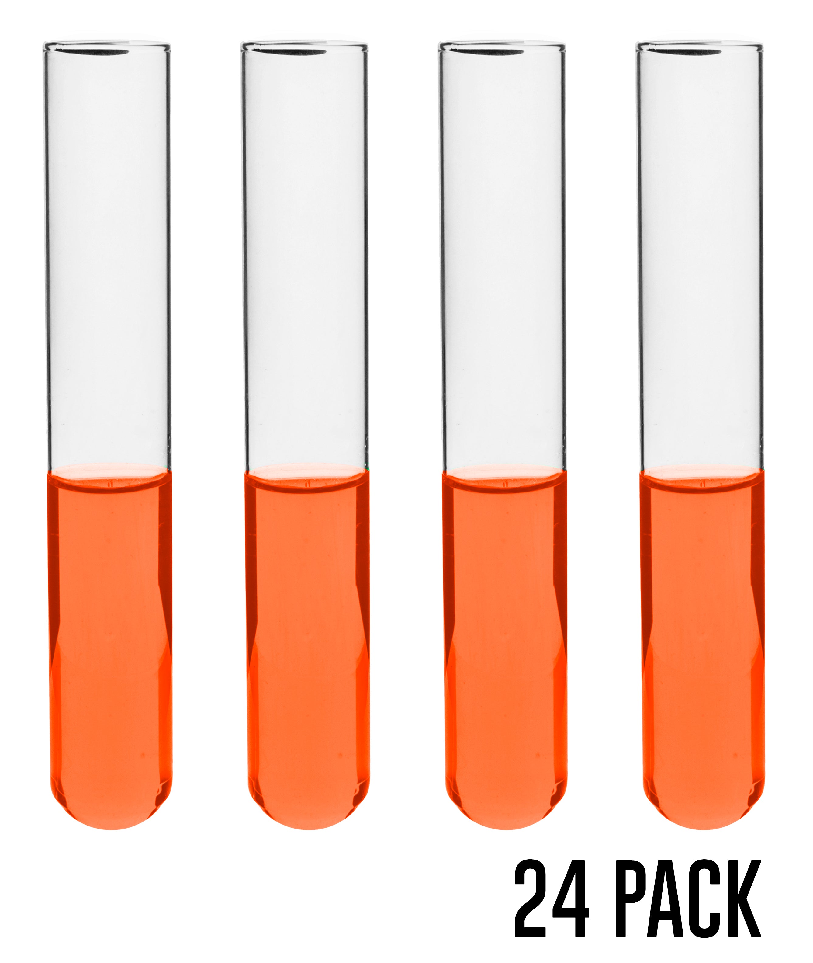 24-Pack Rimless Thick-Wall Test Tubes with Fire-Polished Ends, 50mL, 5.9 x 1 inch, Borosilicate 3.3 Glass