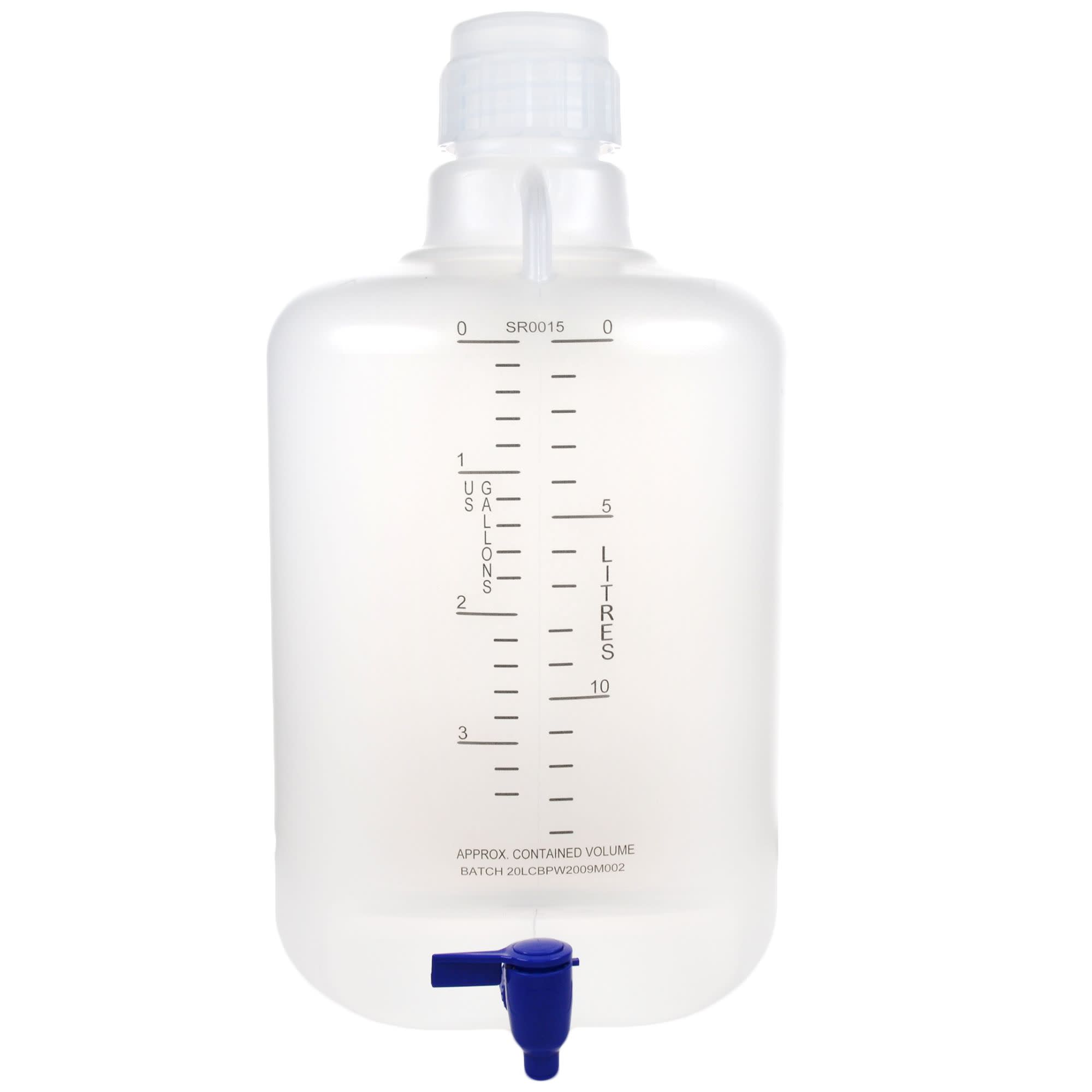 Autoclavable Polypropylene Carboy with Silicone-Lined Cap and Spigot, 20L, 0-135°C