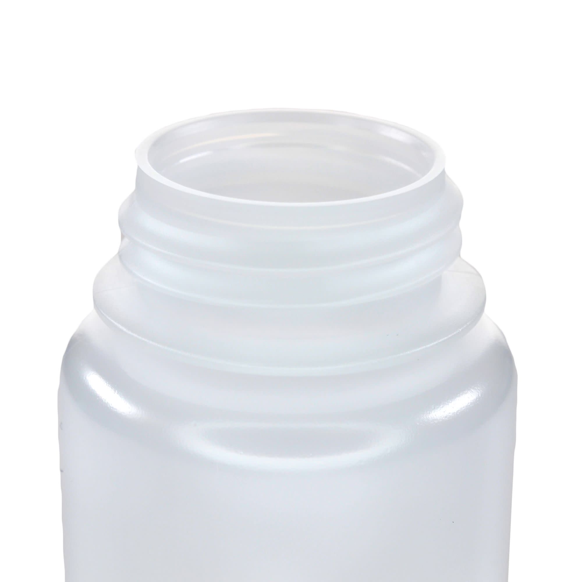 12-Pack Translucent Wide Mouth LDPE Reagent Bottles with PP Caps, 125mL, -100 to 80°C