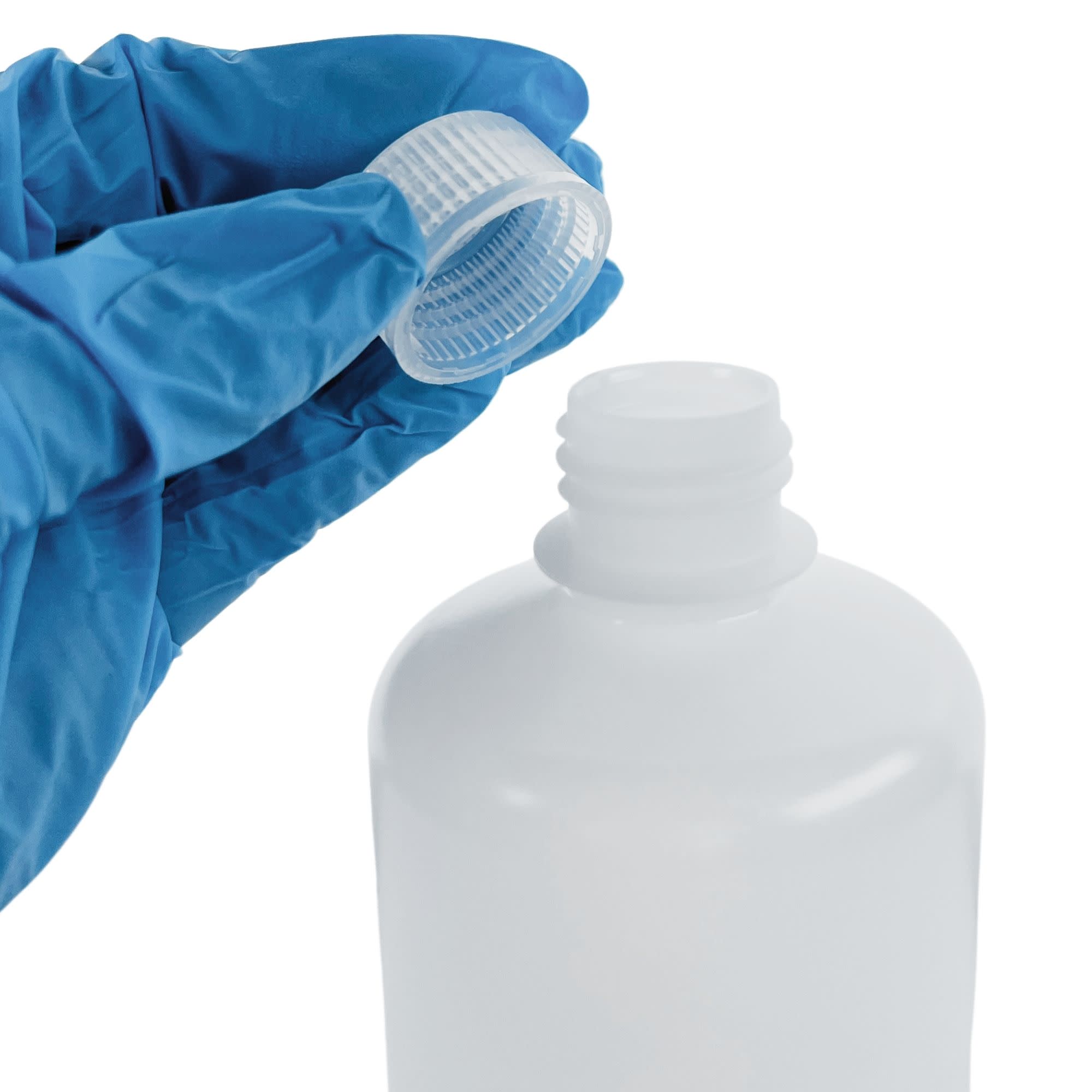 250-Bulk Pack Translucent Narrow Mouth HDPE Reagent Bottles with PP Caps, 250mL, -100 to 120°C