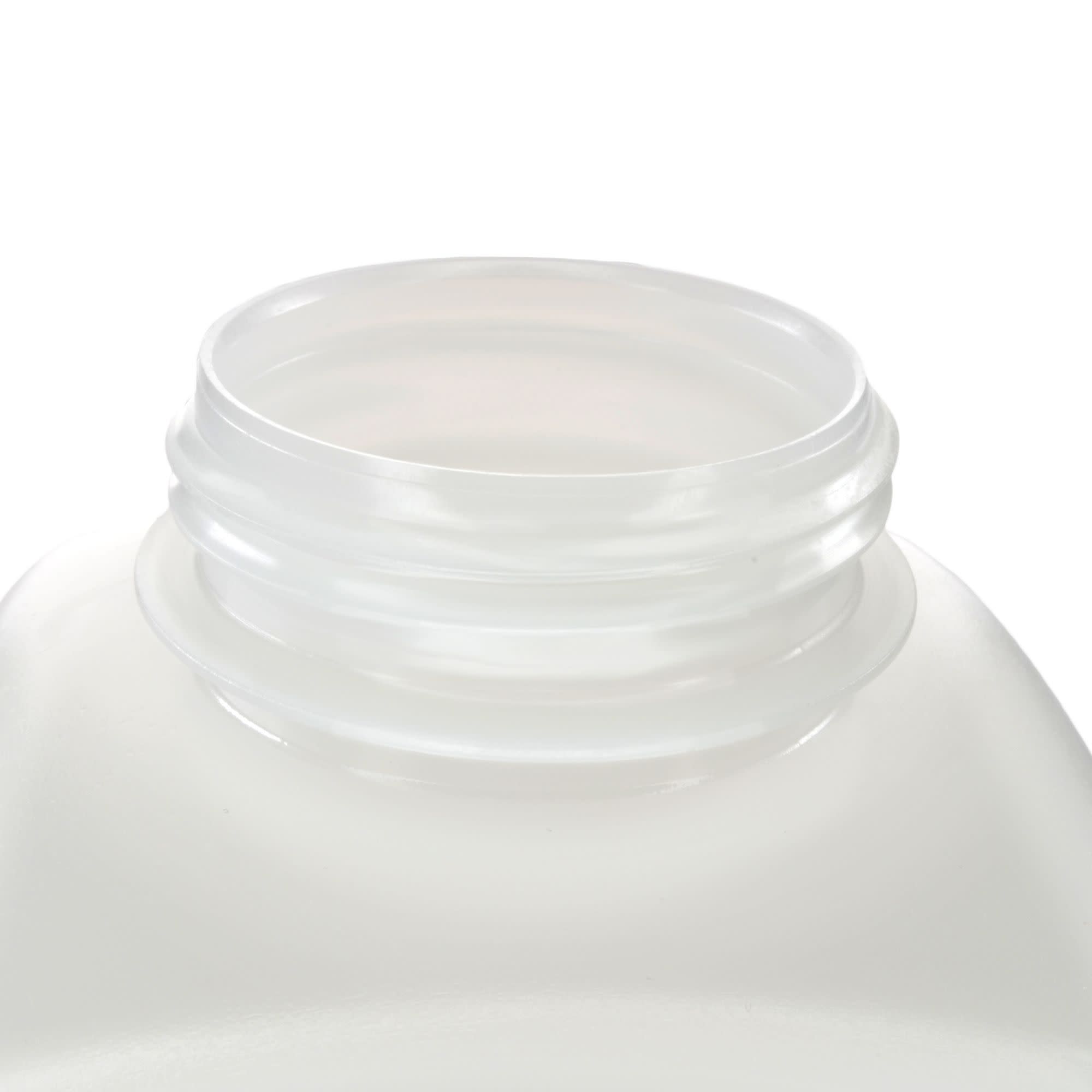 12-Pack Translucent Wide Mouth Square HDPE Reagent Bottles with PP Caps, 1L, -100 to 120°C