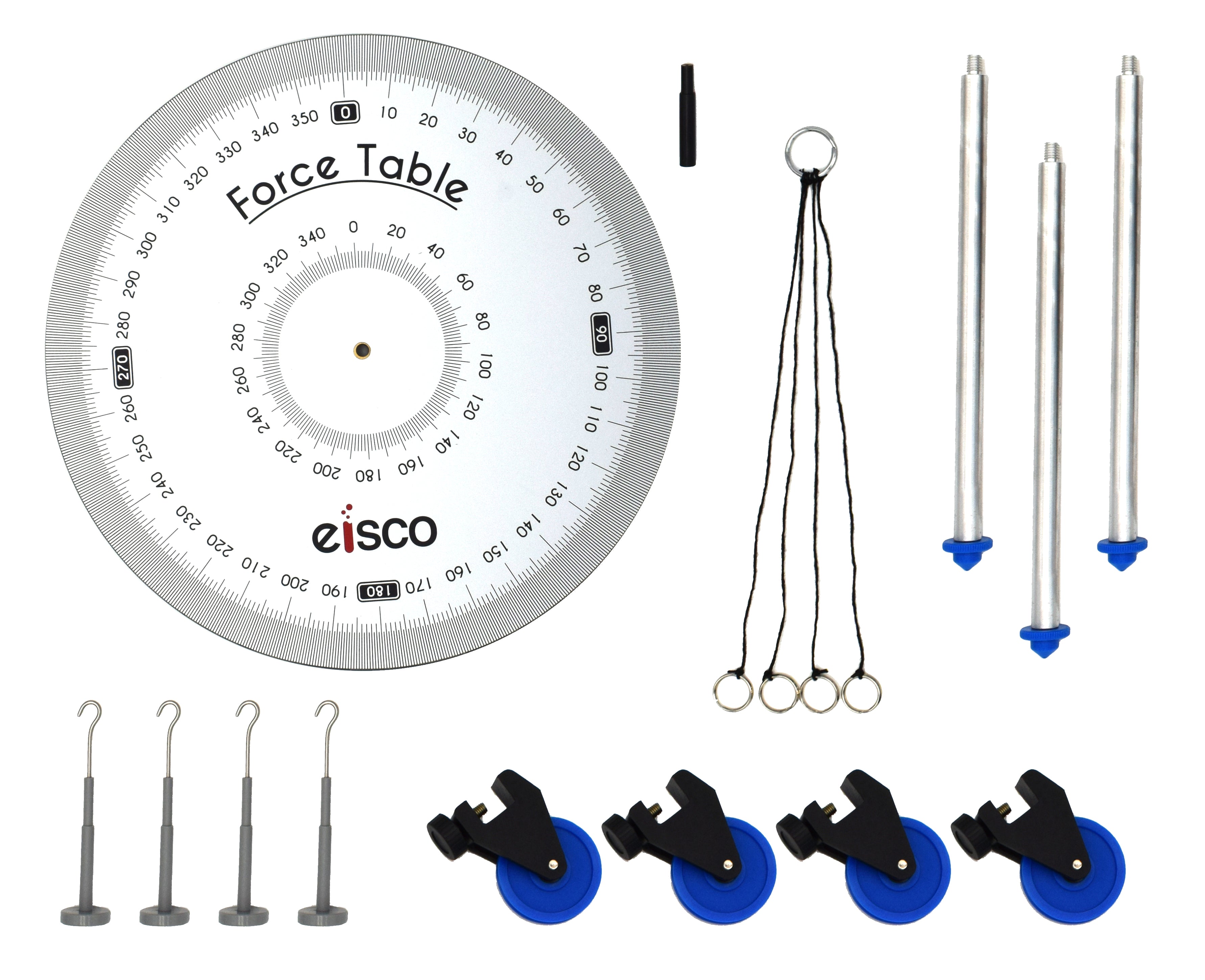 Medium Force Table with 3 Legs and 4 Pulleys, 11.75"