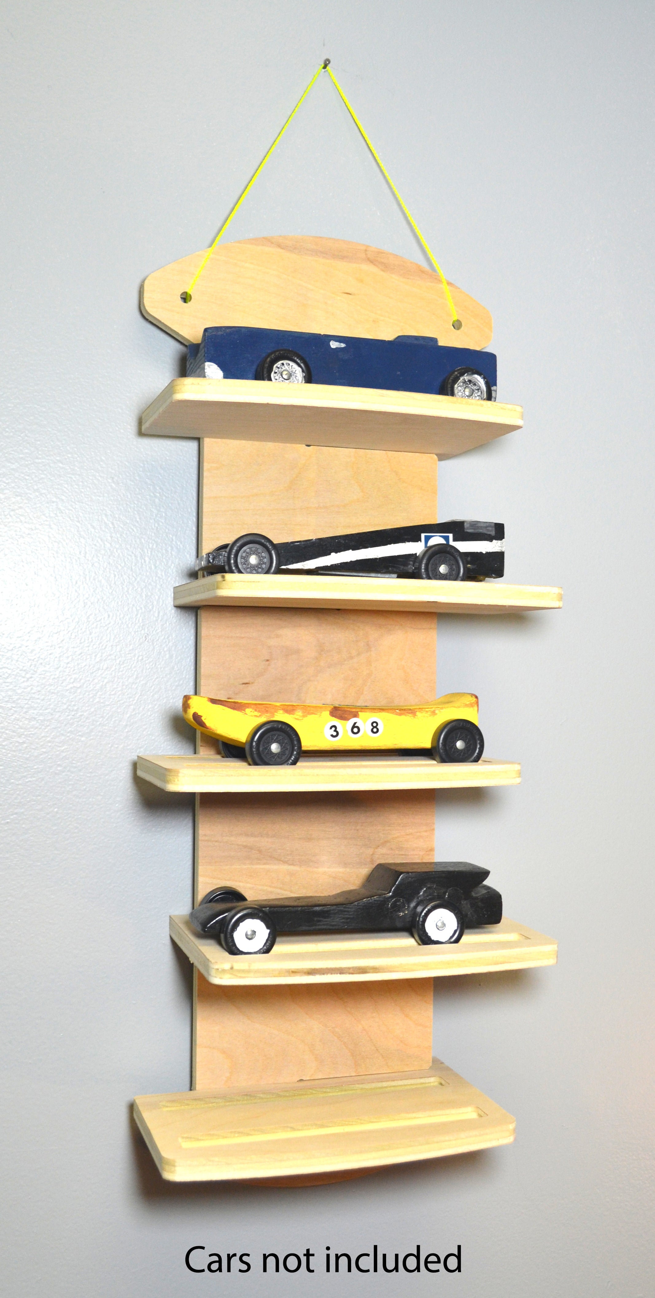 Pinewood Derby Car Display Rack, 23.375 x 9.0625 inch
