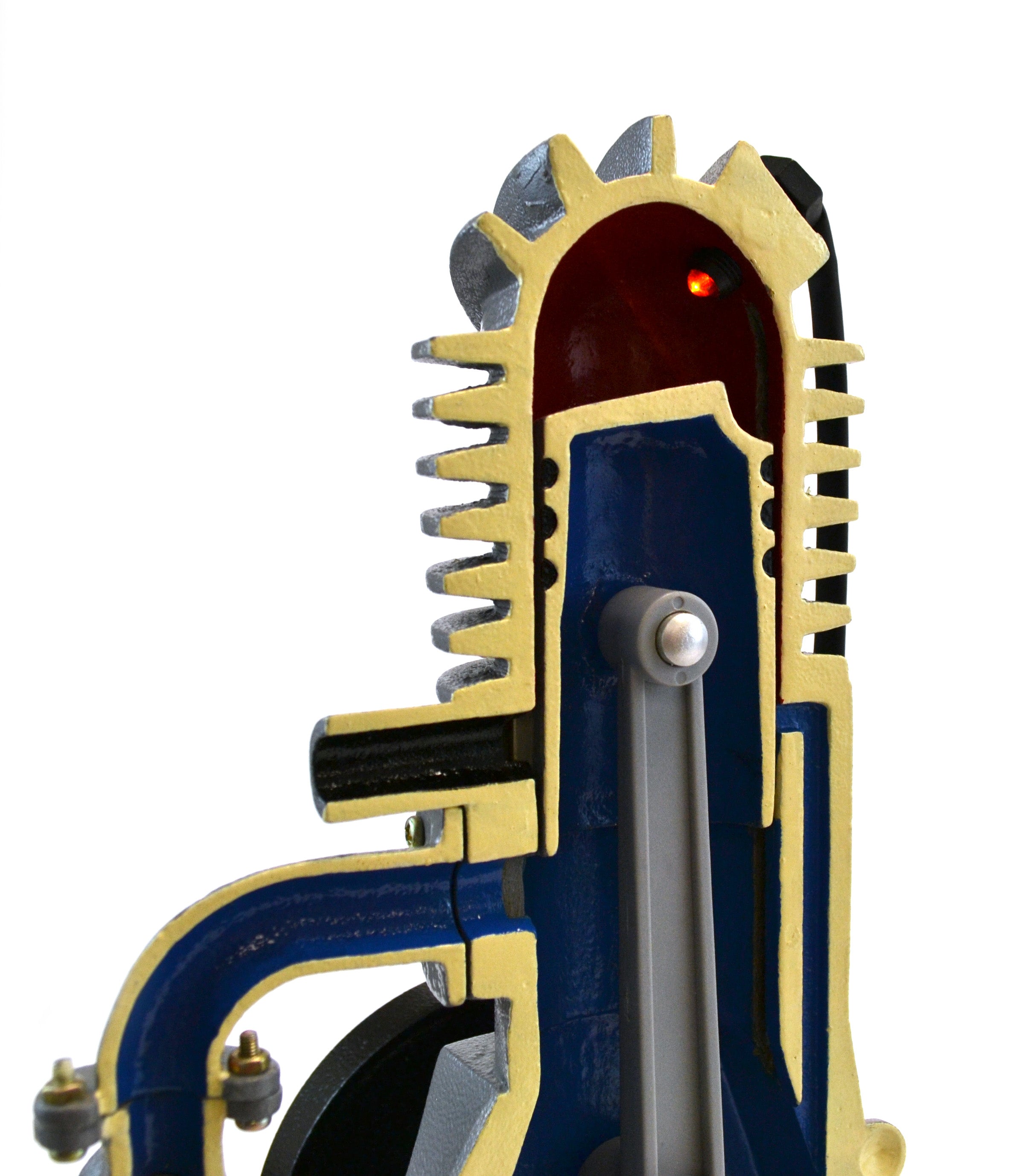 2-Stroke Gasoline Hand-Crank Engine Model, 14"