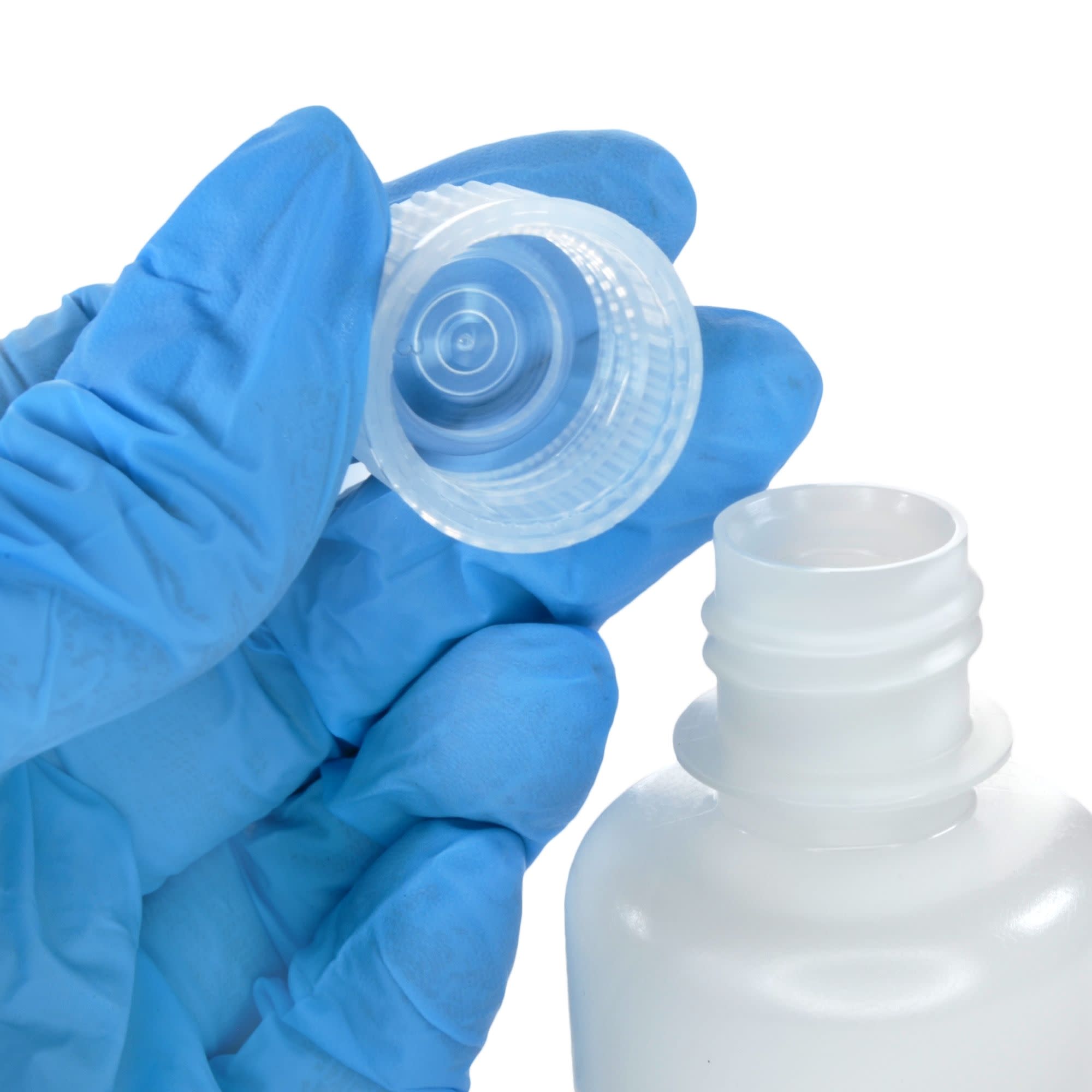 1000-Bulk Pack Translucent Narrow Mouth HDPE Reagent Bottles with PP Caps, 60mL, -100 to 120°C