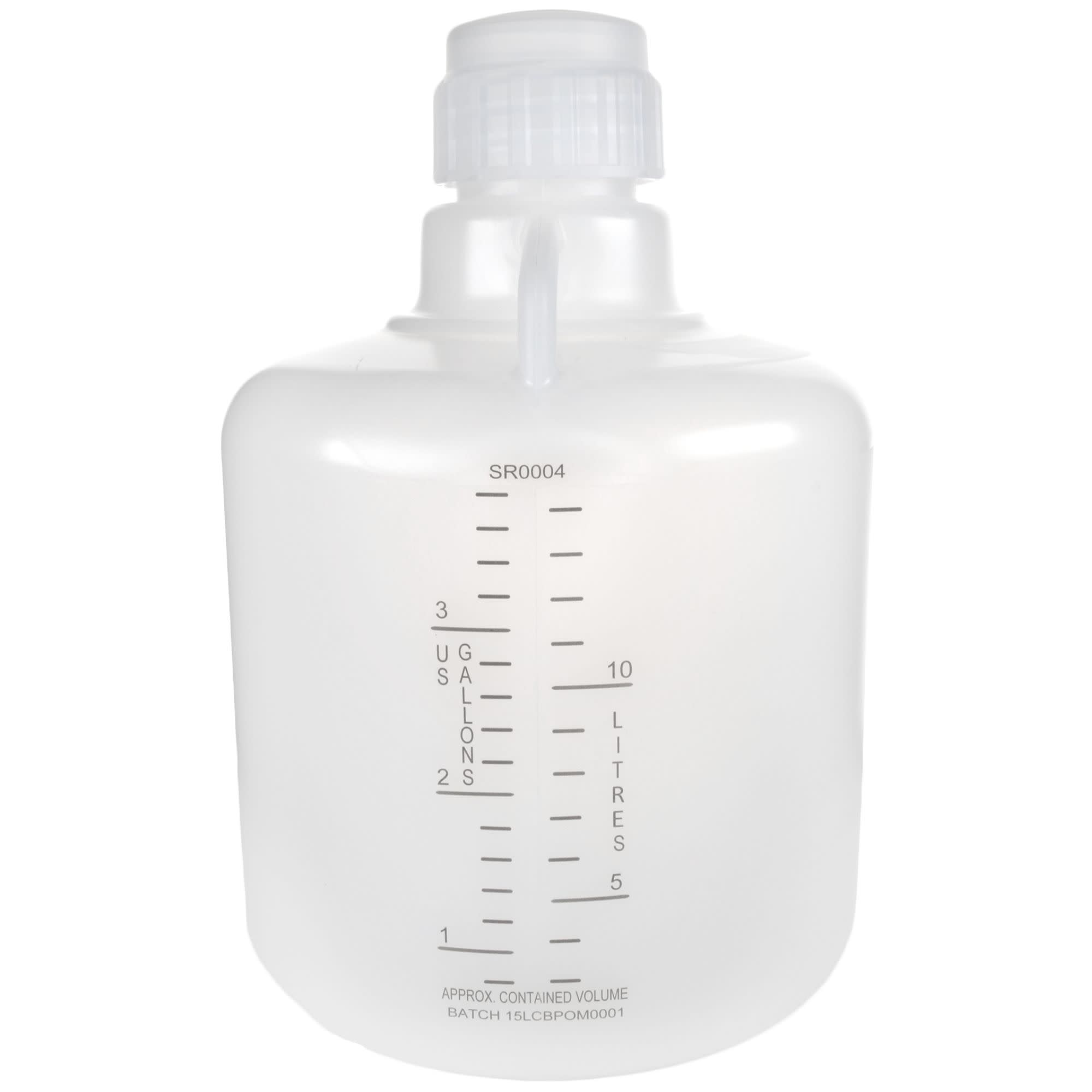 Autoclavable Polypropylene Carboy with Silicone-Lined Cap, 15L, 0-135°C
