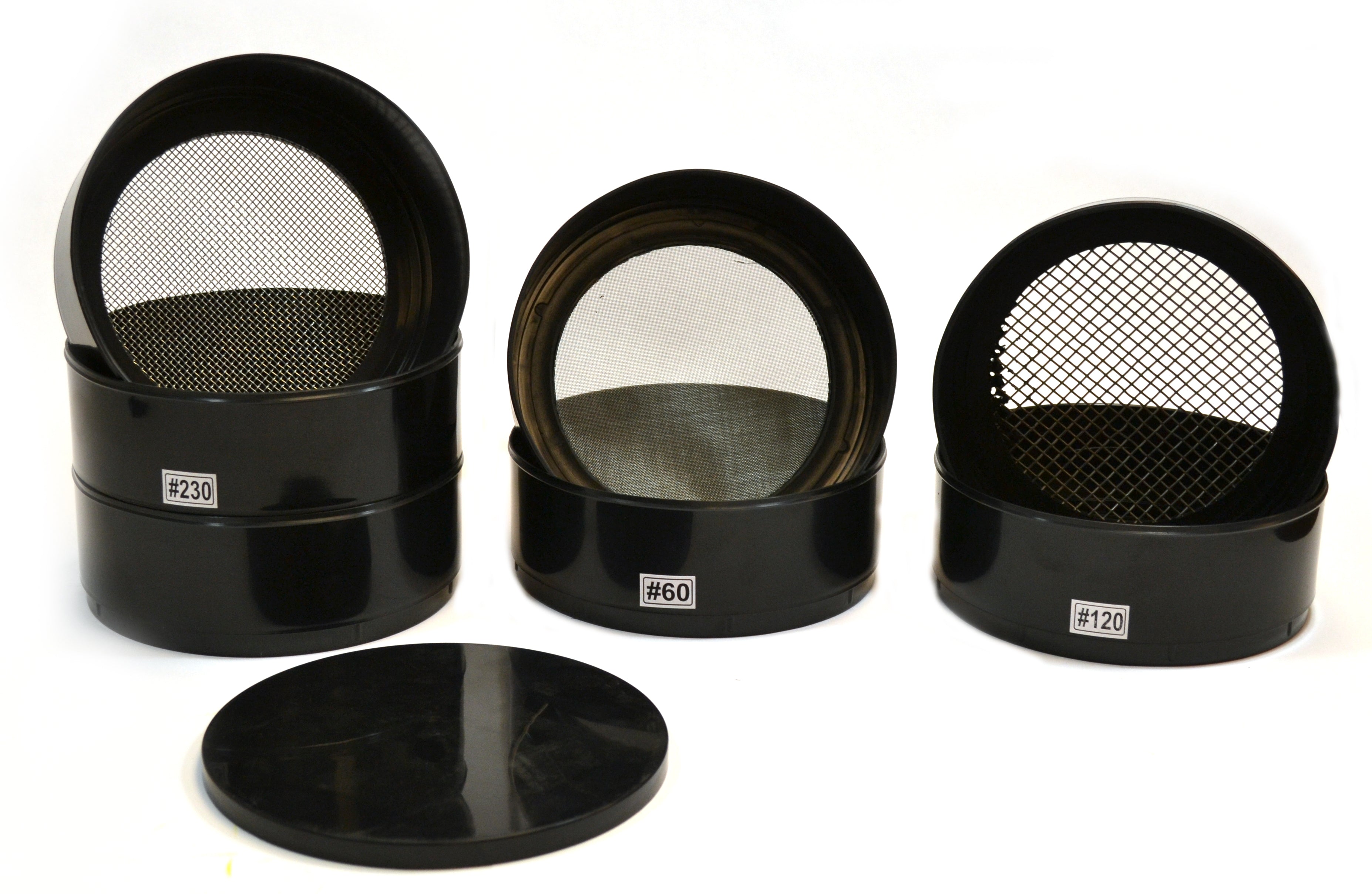 8-Piece Plastic Sieve Set with Stainless Steel Mesh