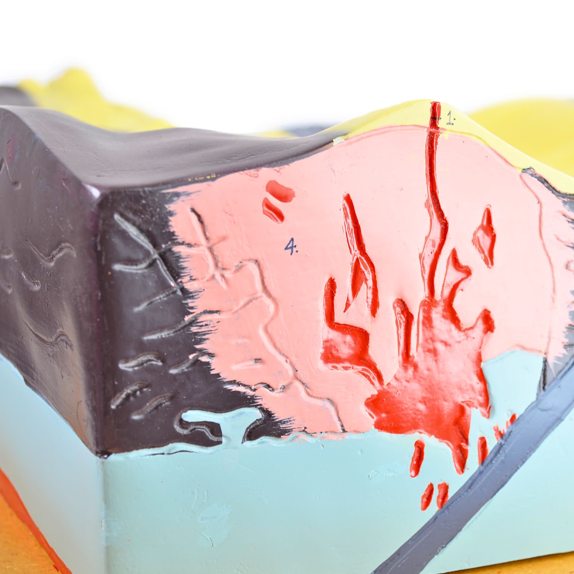 Plate Tectonics Labeled Teaching Model