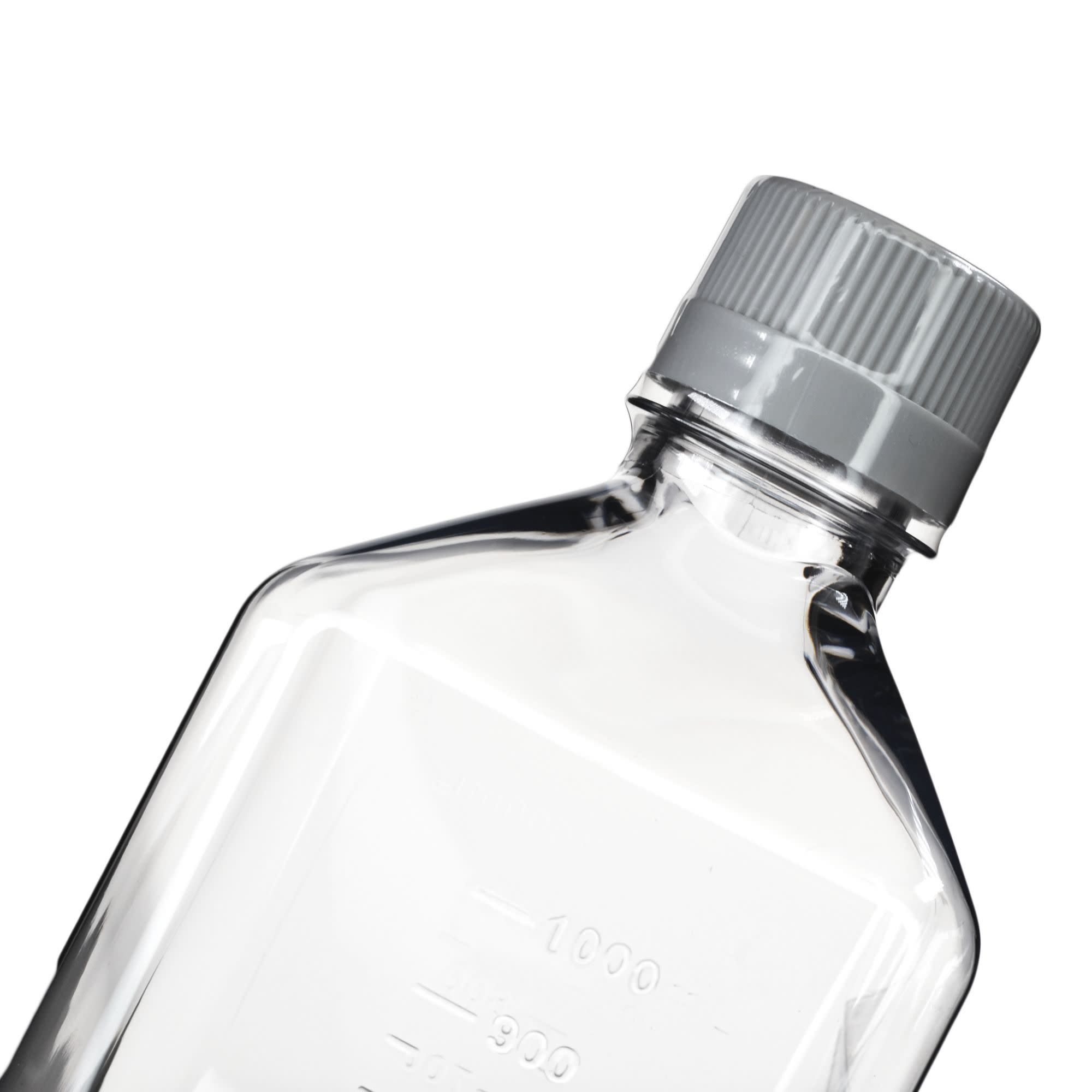 12-Pack Sterile PET Media Bottles with HDPE Caps, 1L