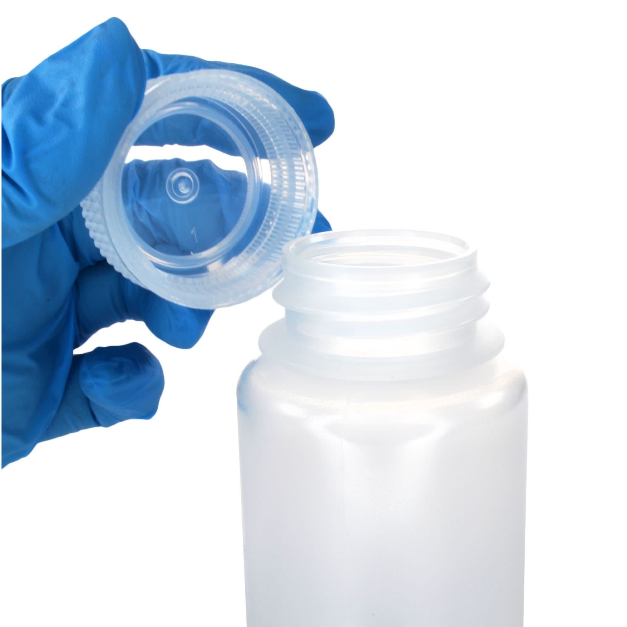 500-Bulk Pack Autoclavable Wide Mouth Polypropylene Reagent Bottles, 125mL, 0-135°C