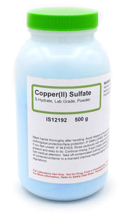 Copper (II) Sulfate Pentahydrate Powder, 500g, Laboratory Grade