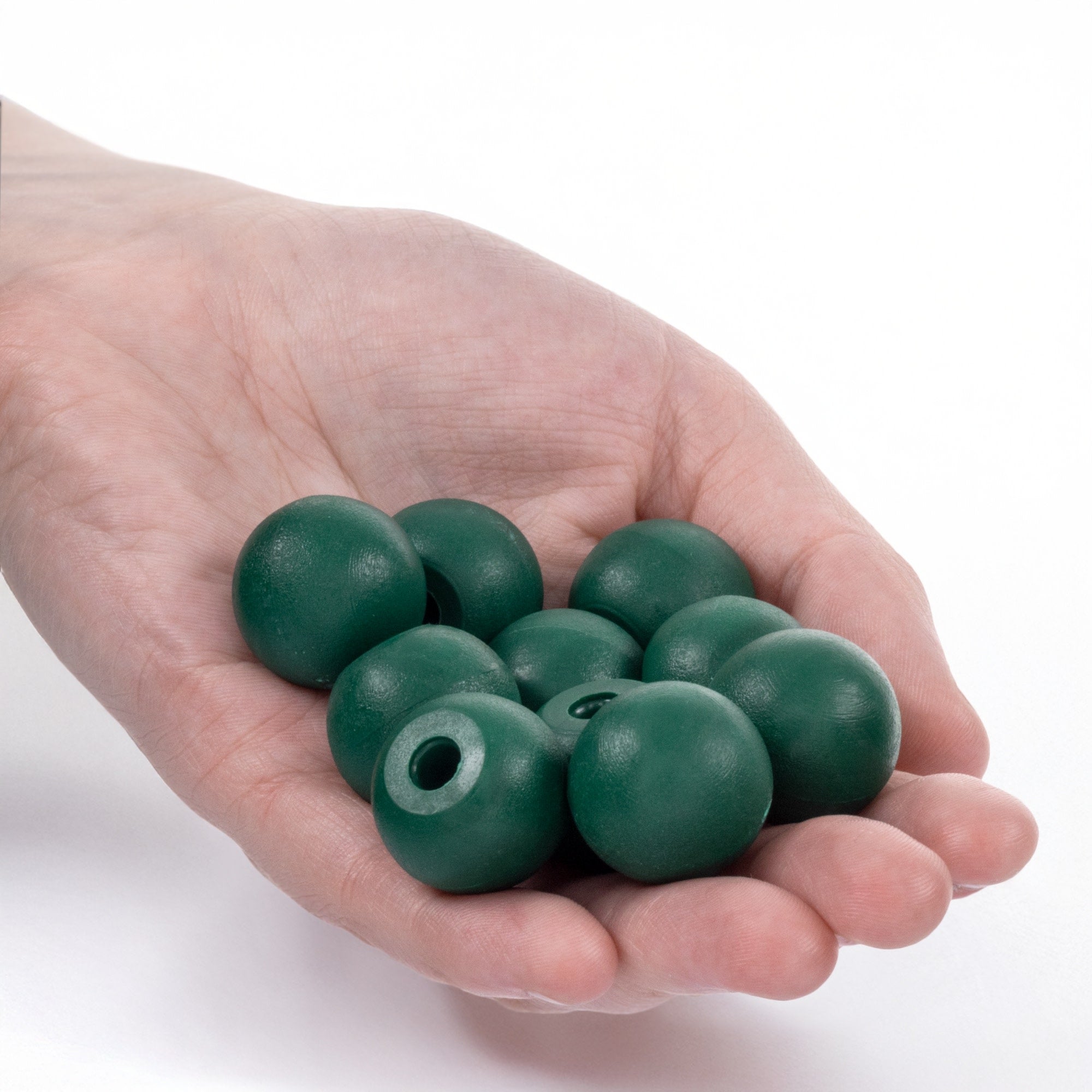 Green Molecular Model Atom, 2cm, 1 Hole, 10-Pack