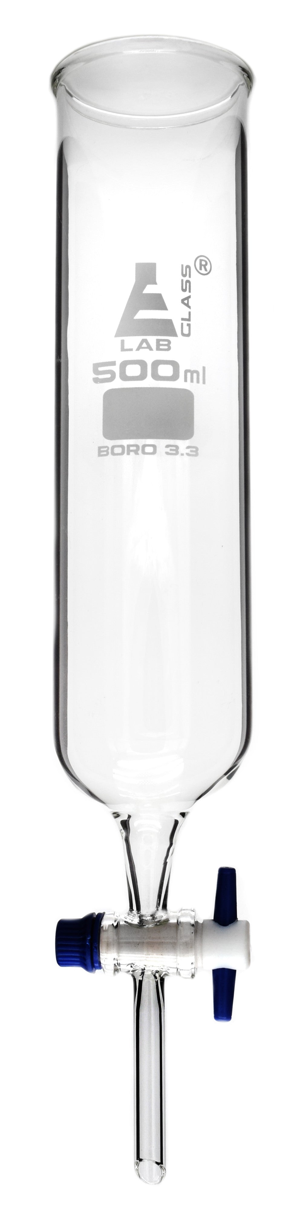 Borosilicate Glass Dropping Funnel with Support Stand, 500mL