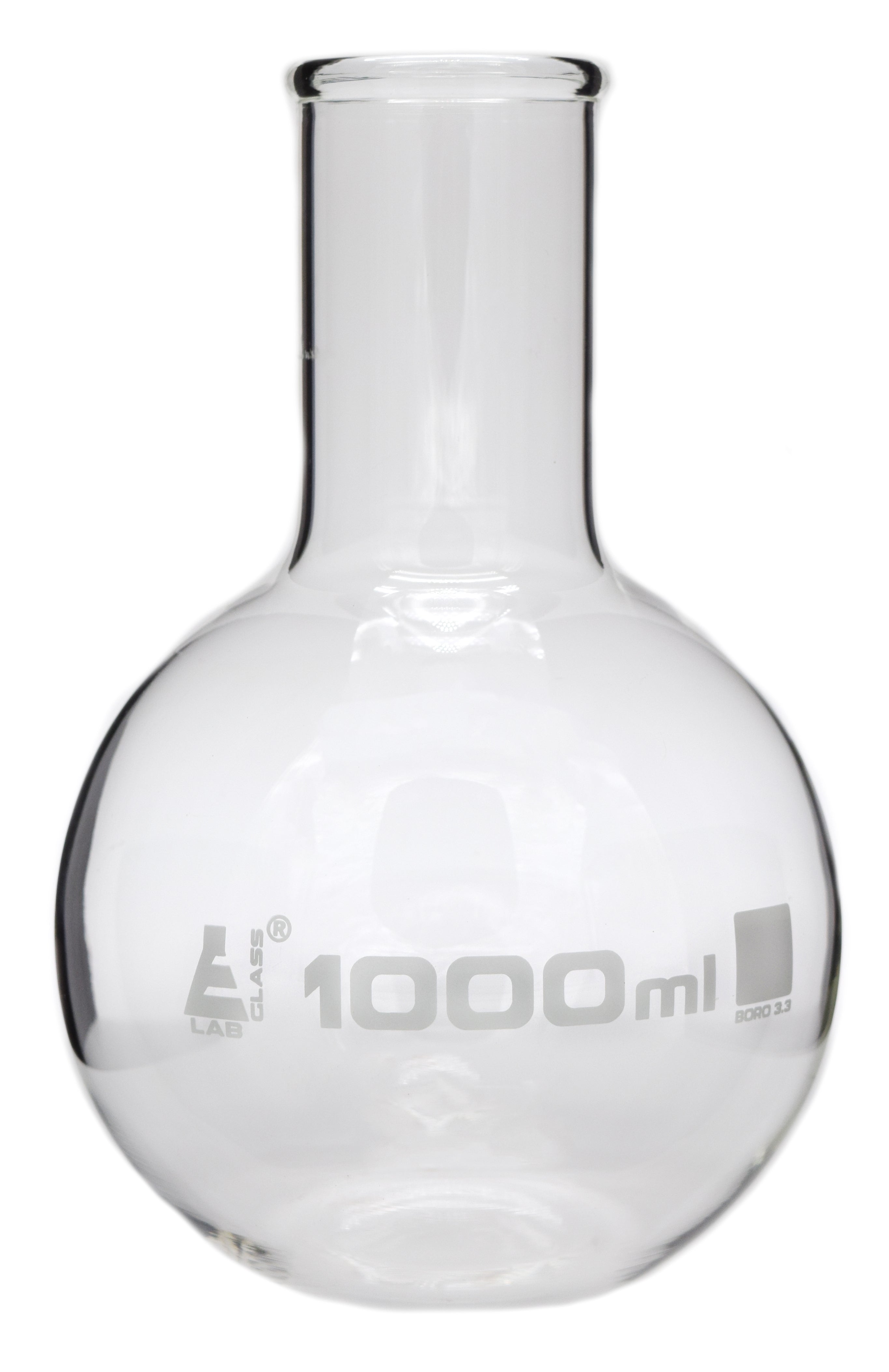 Flat Bottom Wide Neck Borosilicate Glass Boiling Flask