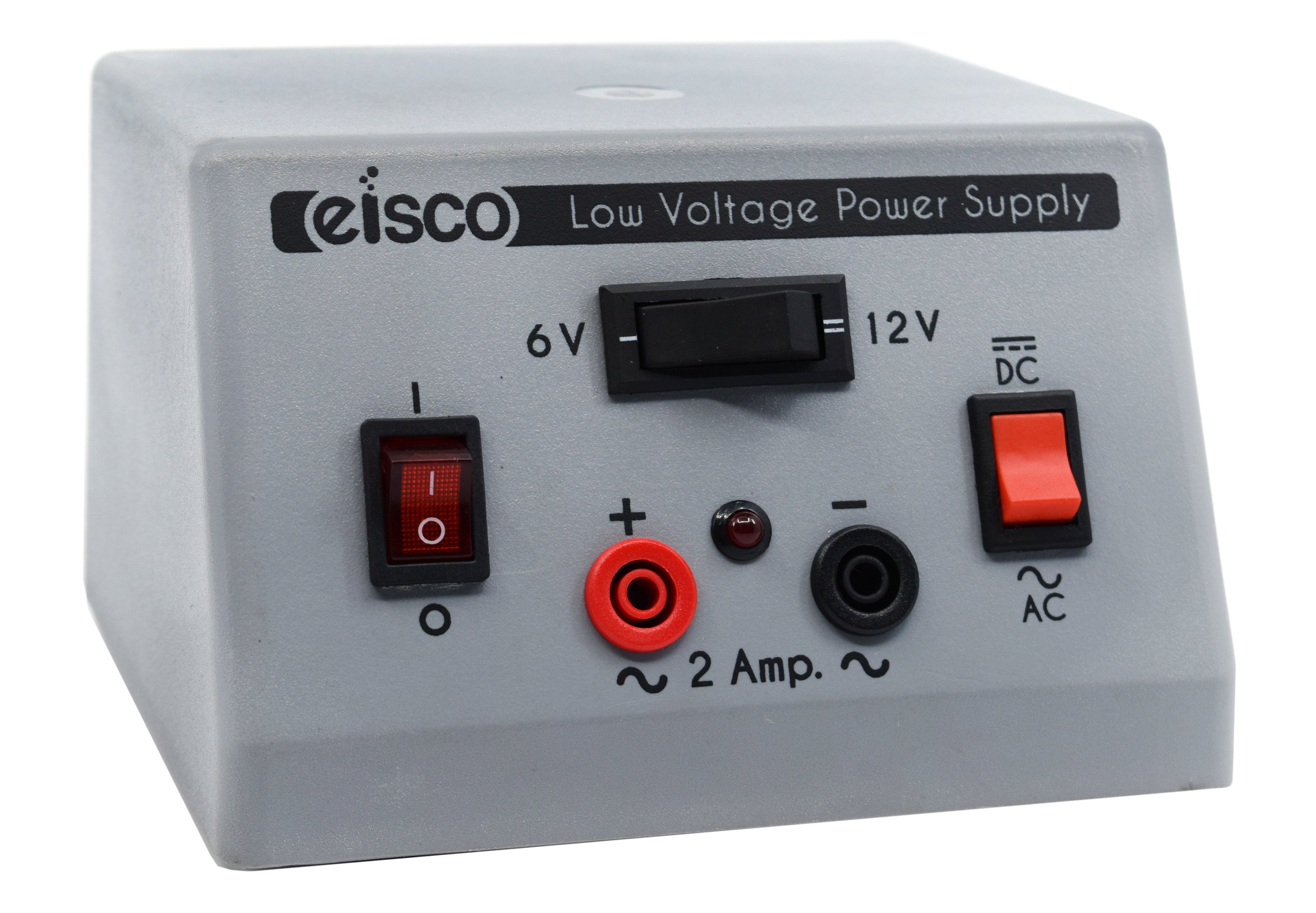 Low Voltage AC/DC Switchable Power Supply, 6V/12V 2A, with Banana Plugs