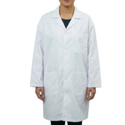 Cotton Lab Coat with Snap Front