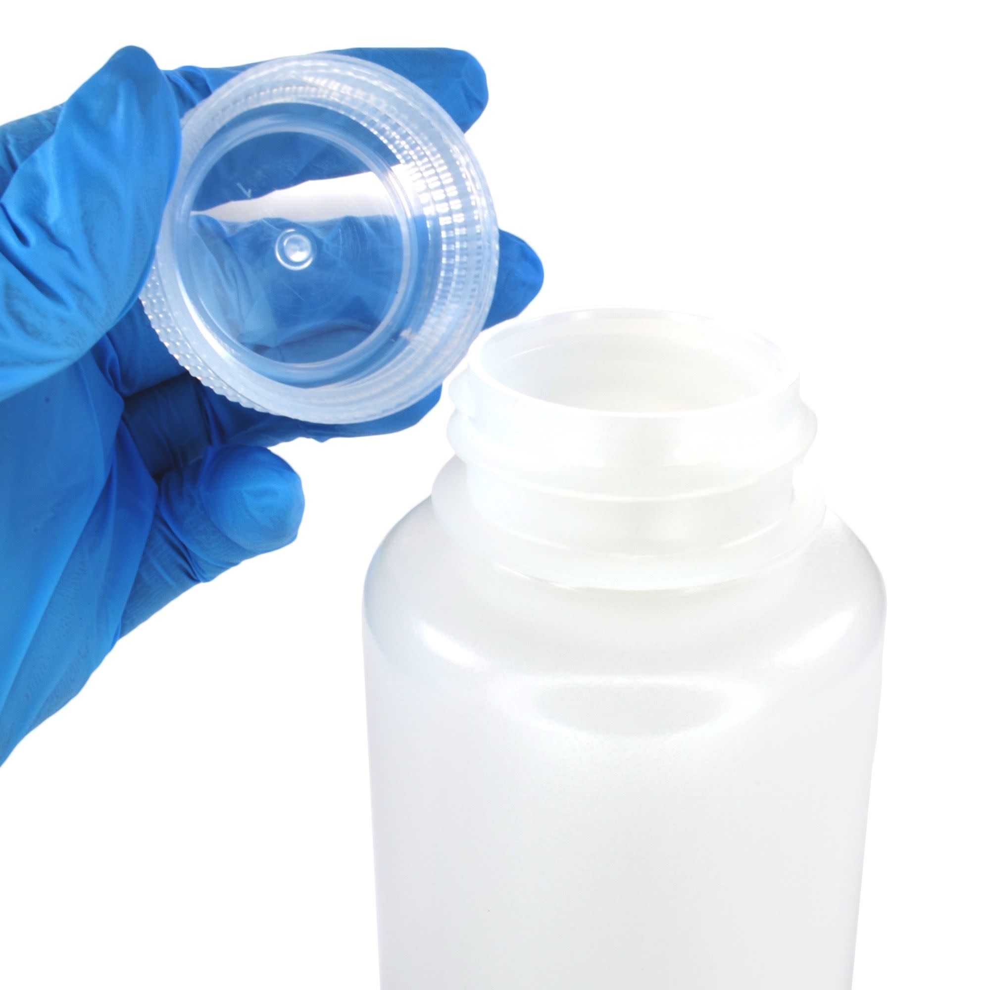 250-Bulk Pack Wide Mouth HDPE Reagent Bottles with PP Caps, 250mL, -100 to 120°C