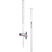 Class A Borosilicate Glass Burette with PTFE Stopcock, 25mL, White Graduations