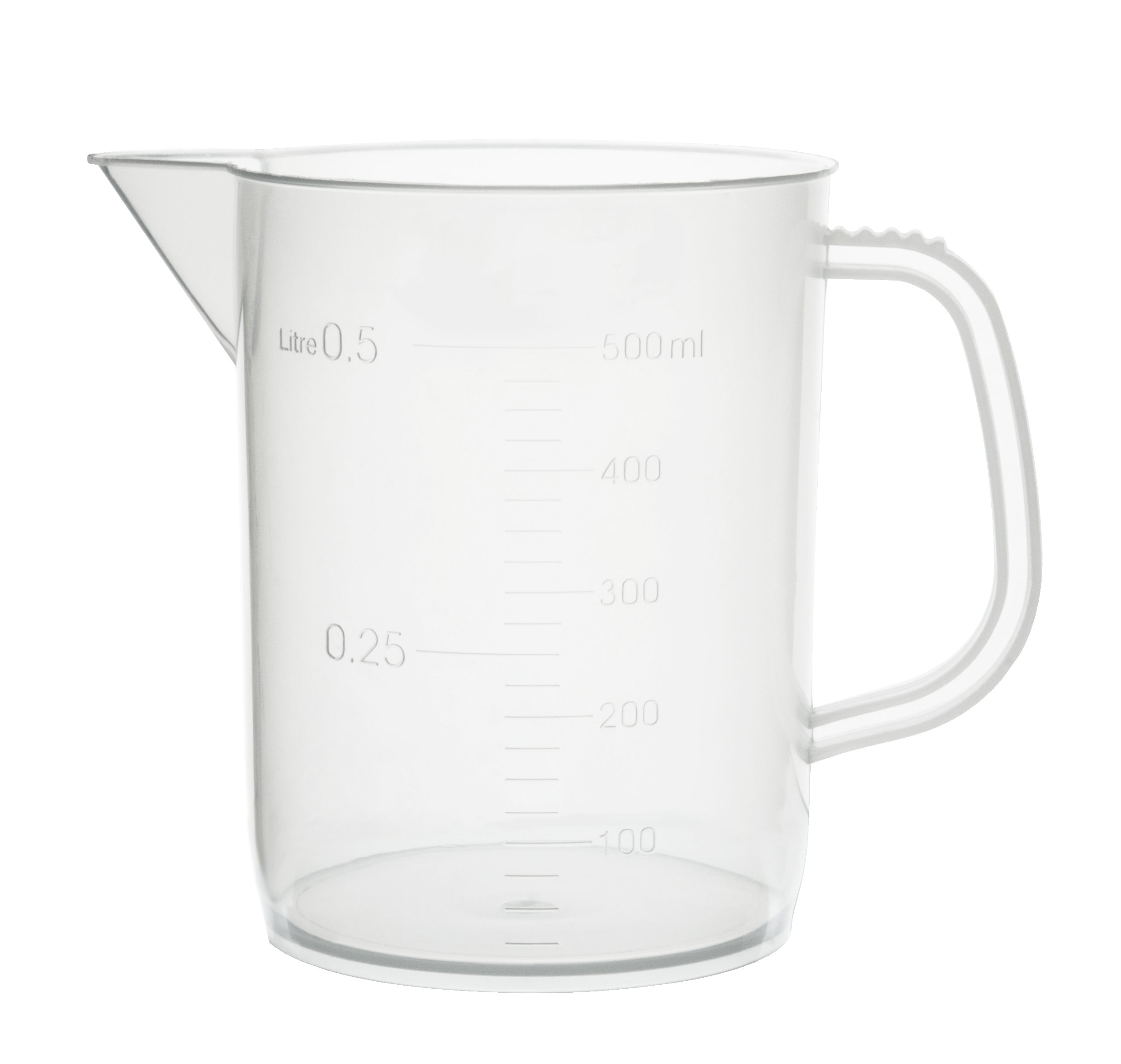 Short Form Euro Design Autoclavable Polypropylene Measuring Pitcher, 500mL